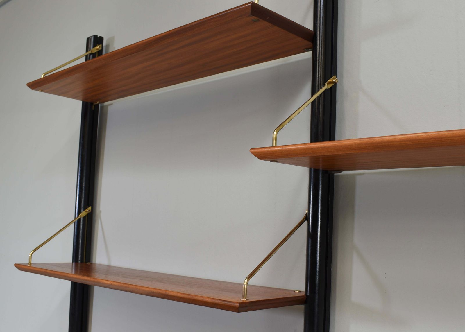 photo for sale Louis Van Teeffelen Wall Unit In Teak And Brass By Webe, Netherlands, Circa 1950