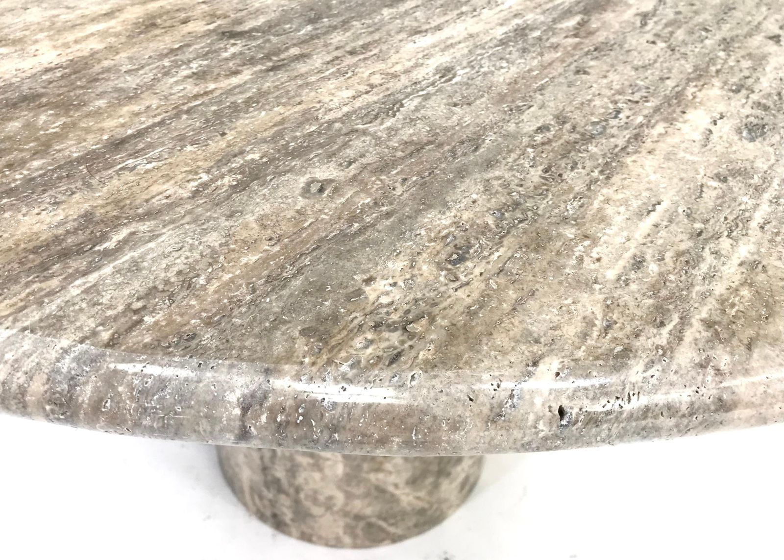 Grey / Beige Travertine Round Dining Table In The Manor Of Up&Up / Mangiarotti photo buy