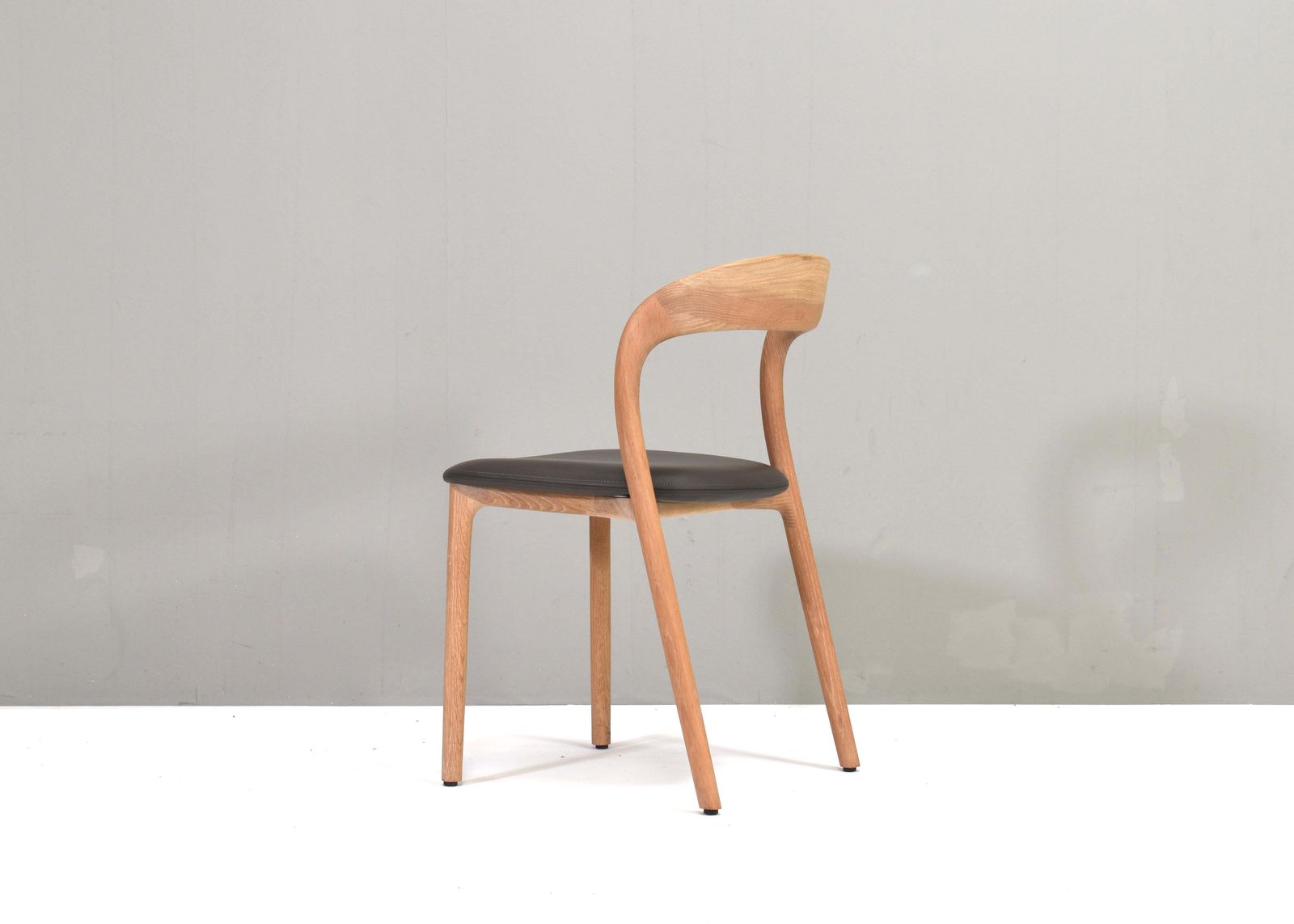 Artisan Neva Light Chair In Oak And Leather, Bosnia. photo for sale