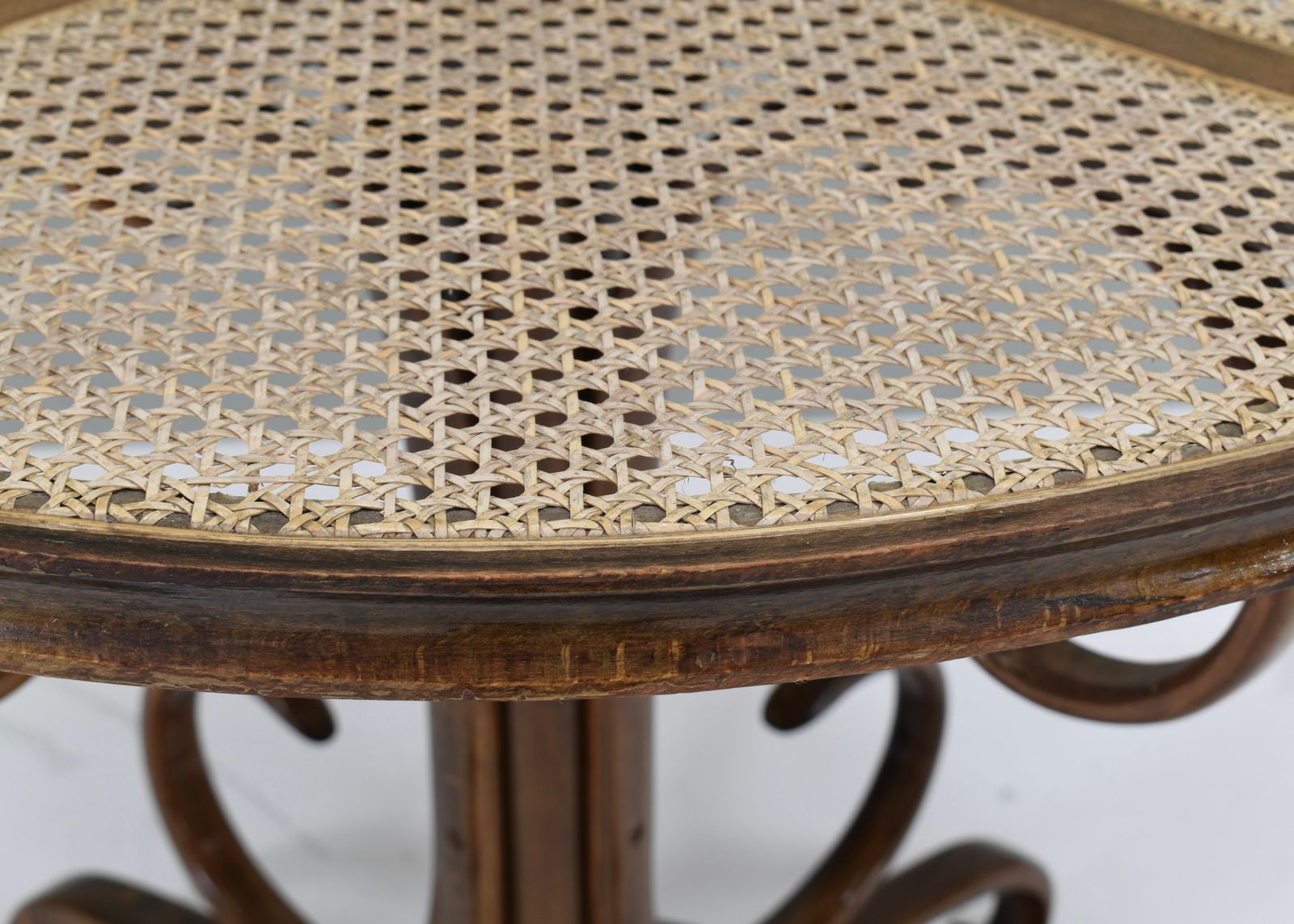 Early Michael Thonet Bistro Dining Table In Bentwood And Cane   Austria photo buy