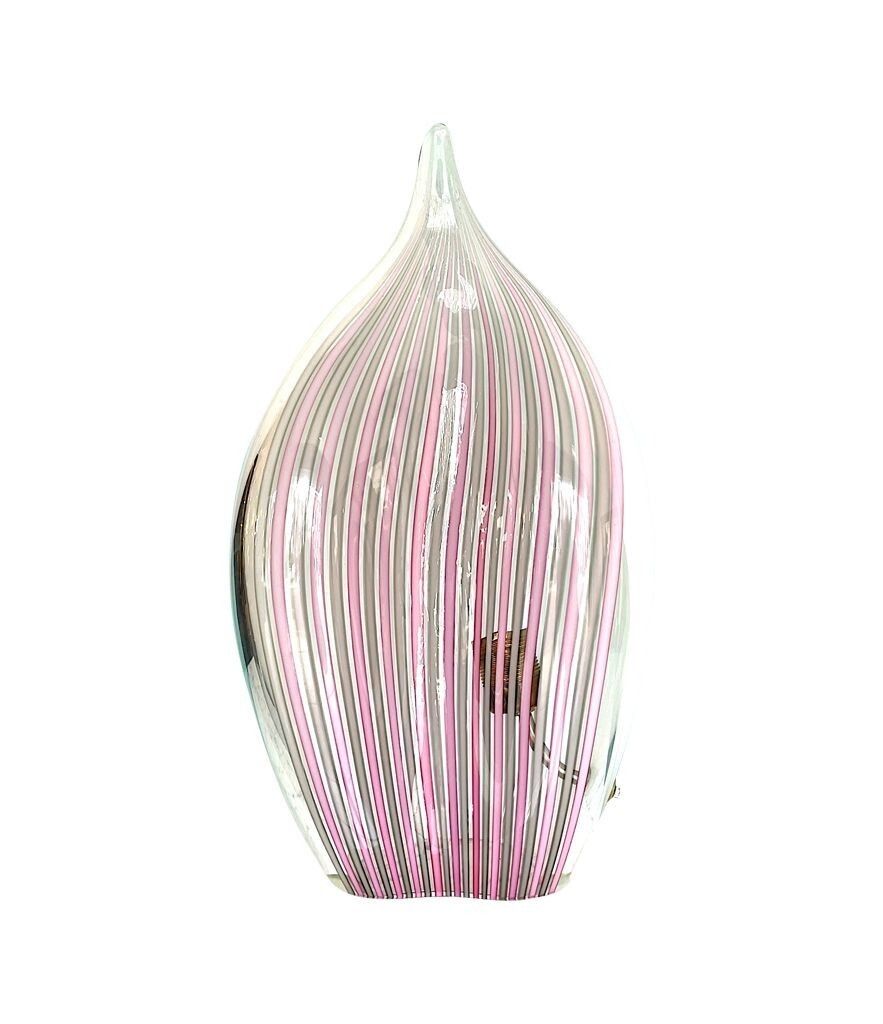photo vintage A Rare Murano Glass Tear Drop Shaped, Sculptural Lamp By Glass "Maestro" Lino Tagliapietra For La Murrina