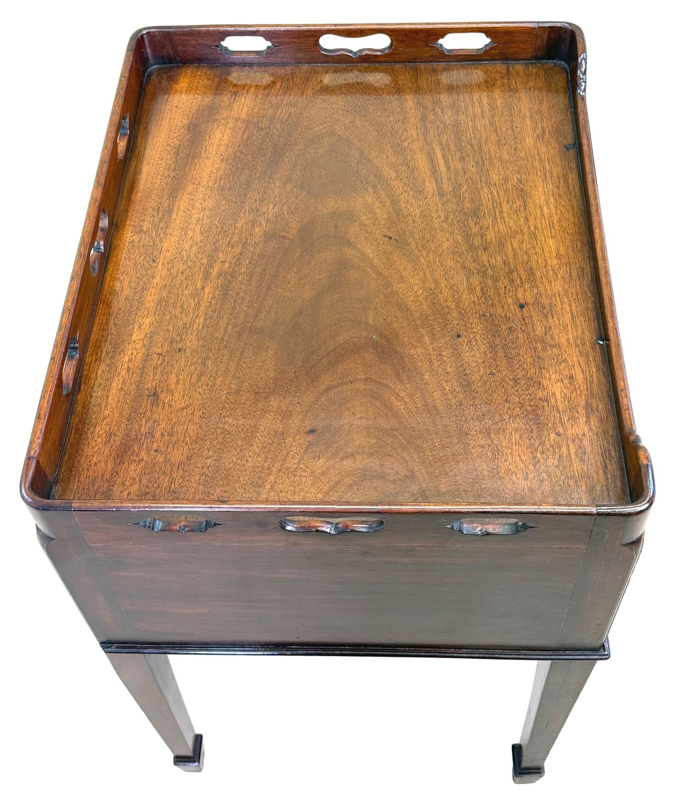18th Century Georgian Mahogany Bedside Night Table (England, Circa 1770) photo furniture