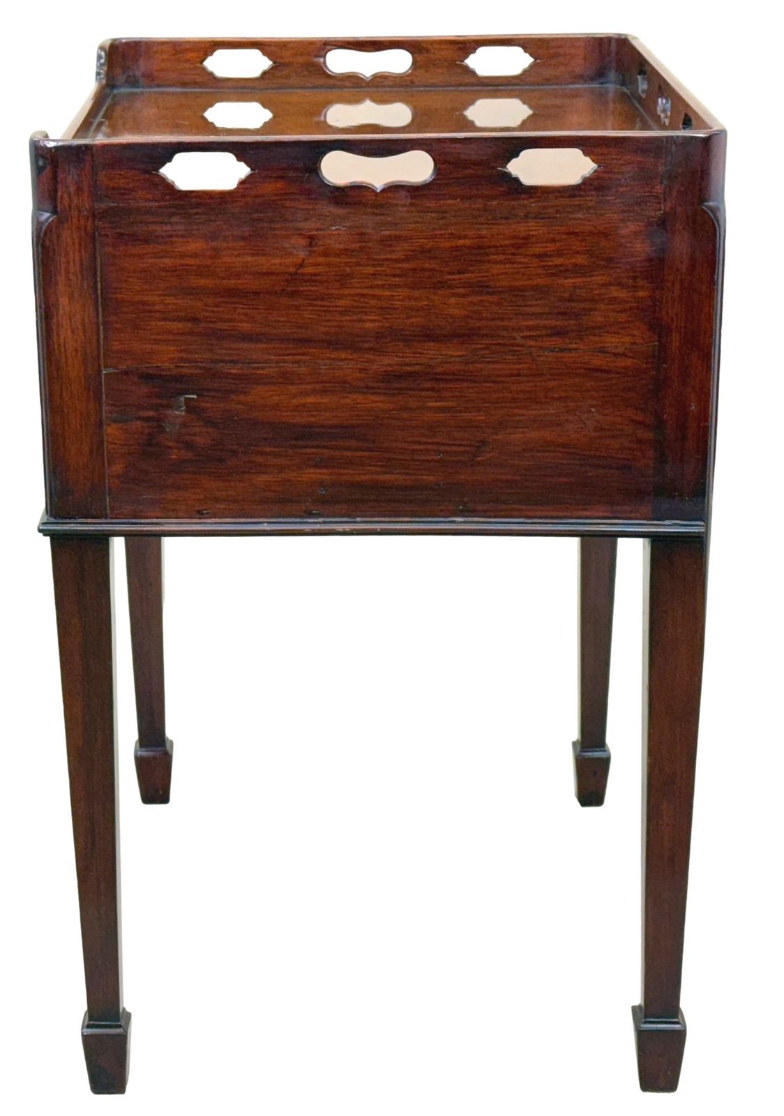 photo for sale 18th Century Georgian Mahogany Bedside Night Table (England, Circa 1770)
