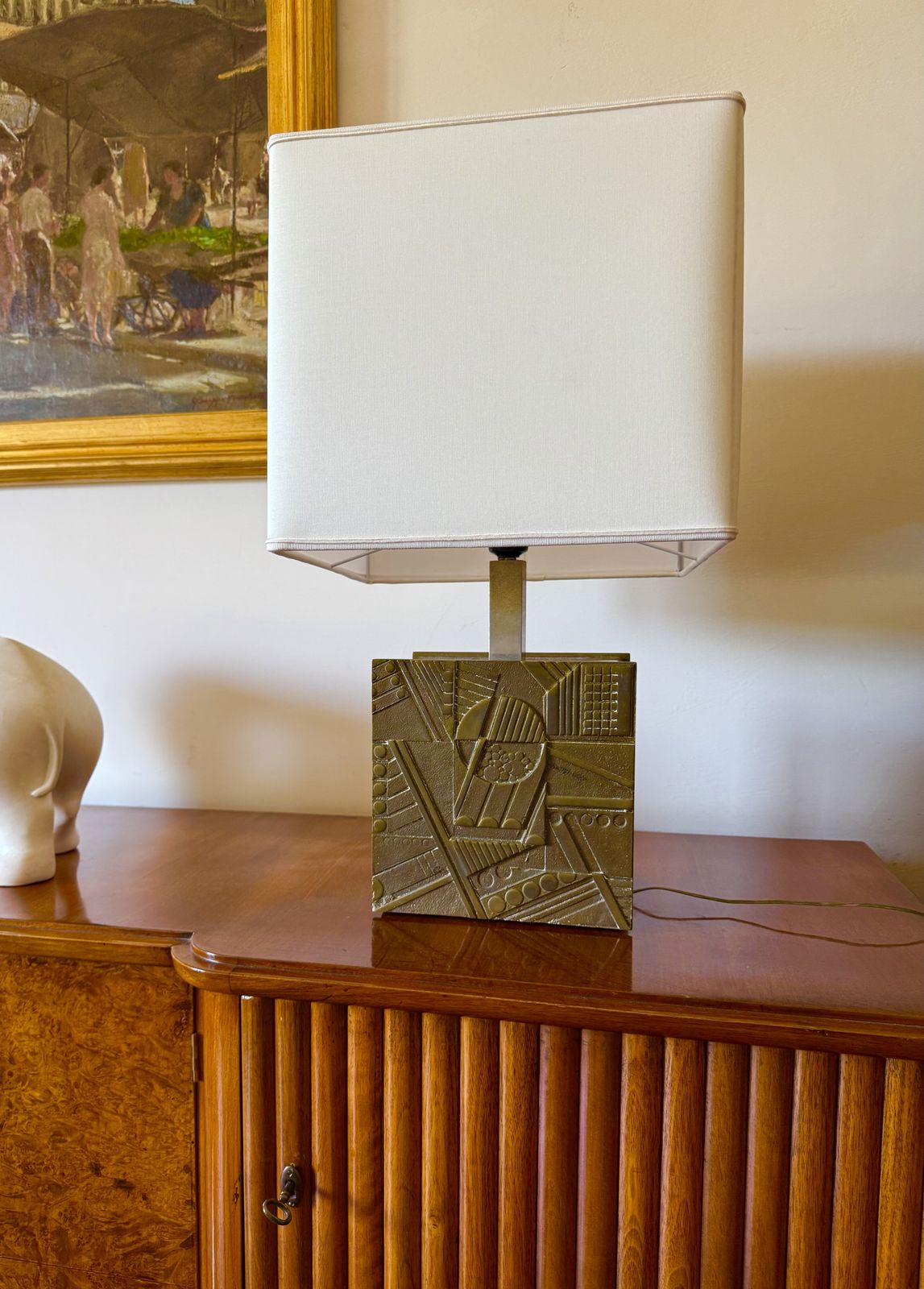 photo vintage Luciano Frigerio, Hollywood Regency Table Lamp Base, Italy 1970