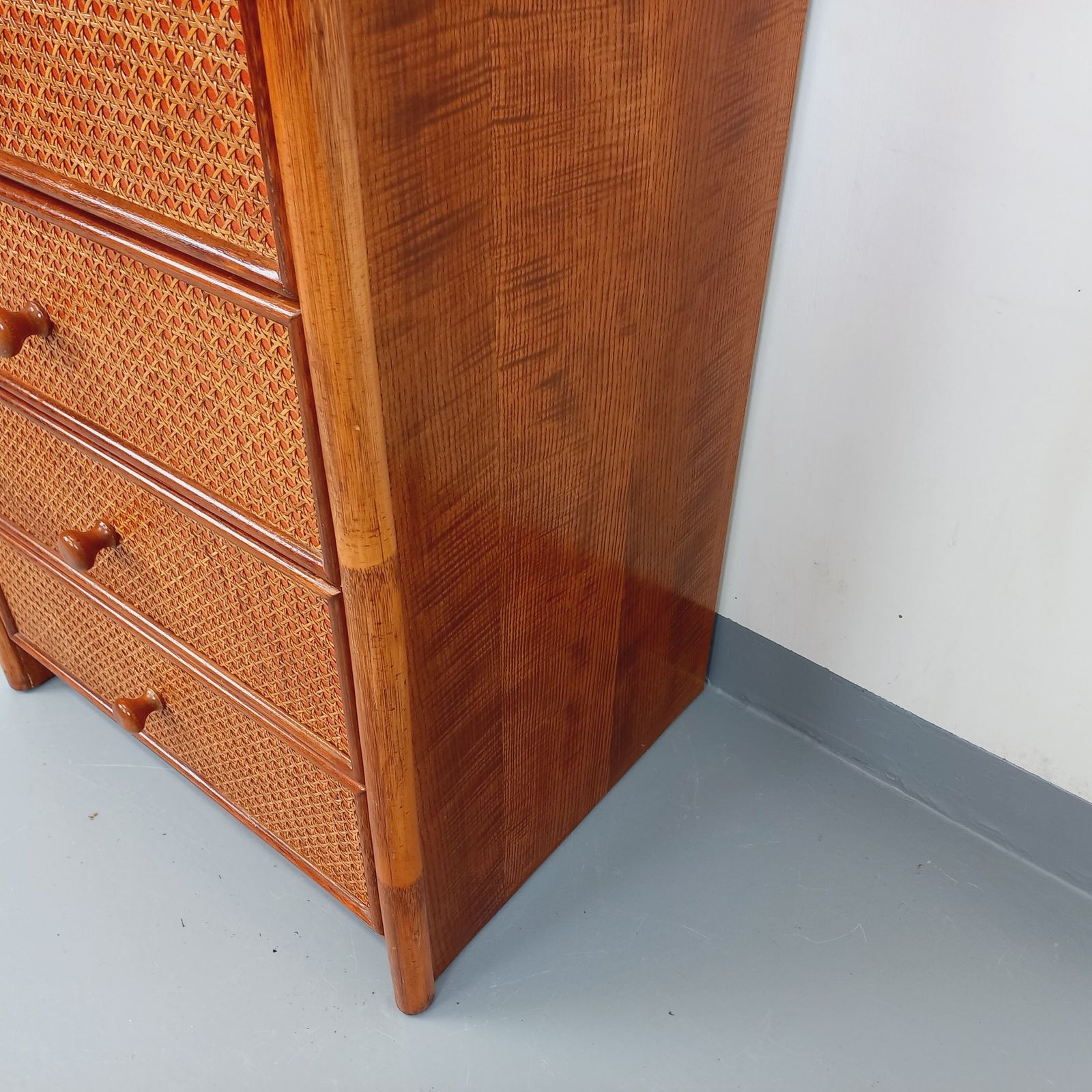 photo buy Chest Of Drawers In Wood, Rattan And Cane