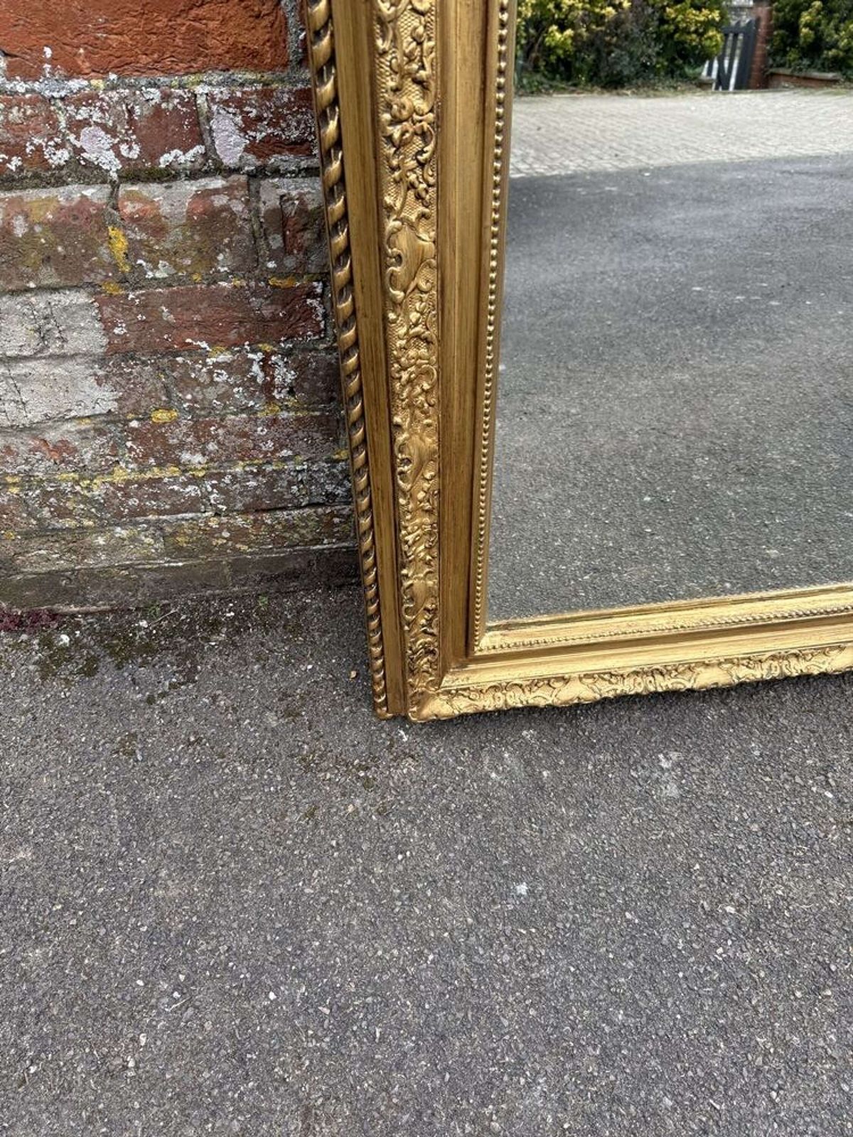 A Fabulous Large Antique 19th C Gilt Mirror. photo for sale