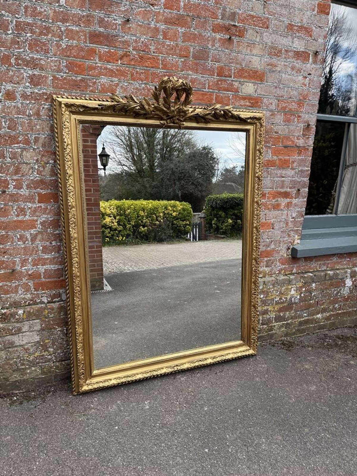 A Fabulous Large Antique 19th C Gilt Mirror. photo buy