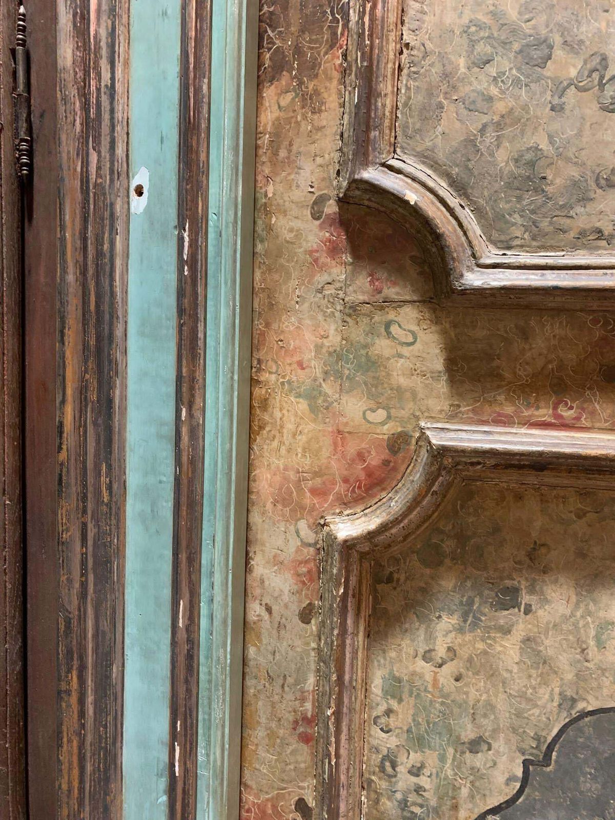 Interior Door With Two Doors, In Lacquered And Painted Wood, Italy photo vinterior