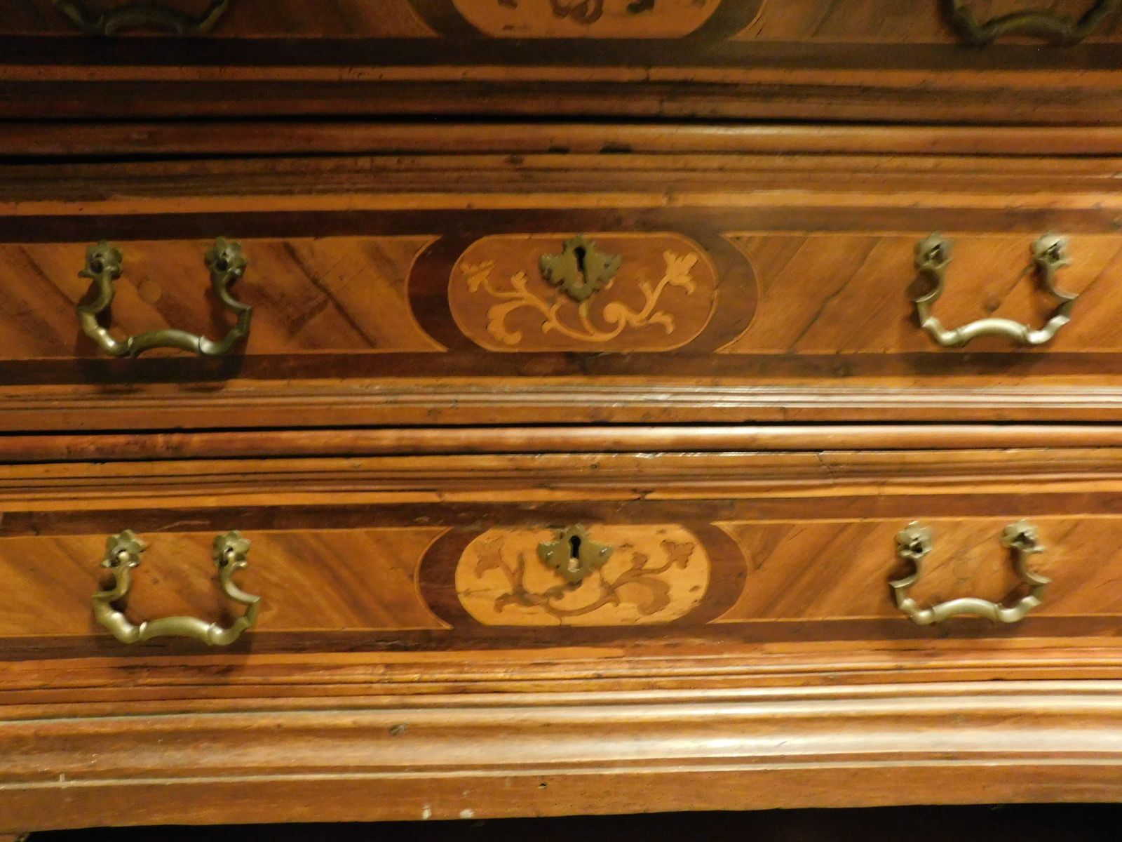 Folding Chest Of Drawers In Walnut With Inlays, Italy photo vinterior