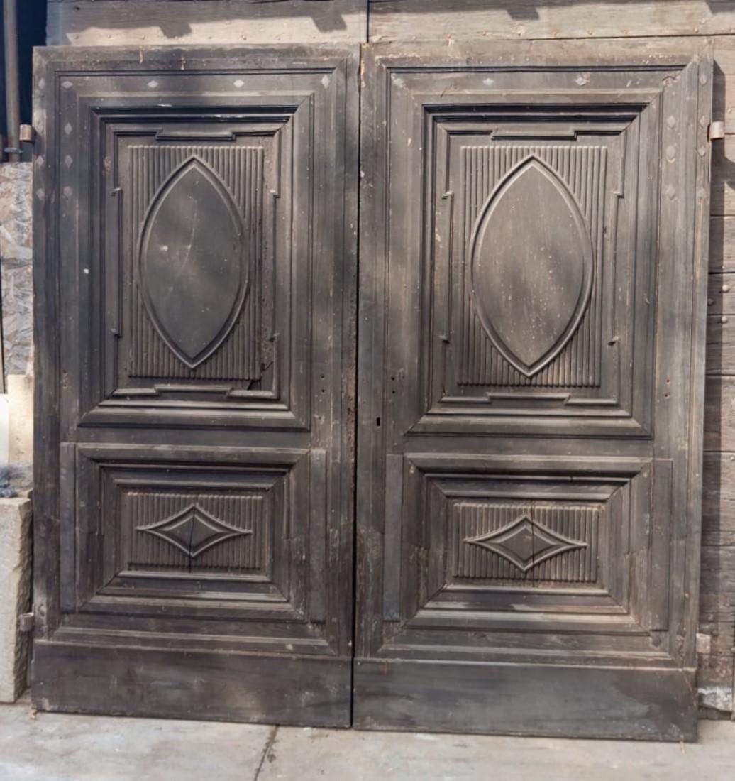 Big Entrance Main Door In Carved Walnut Wood, Italy photo furniture