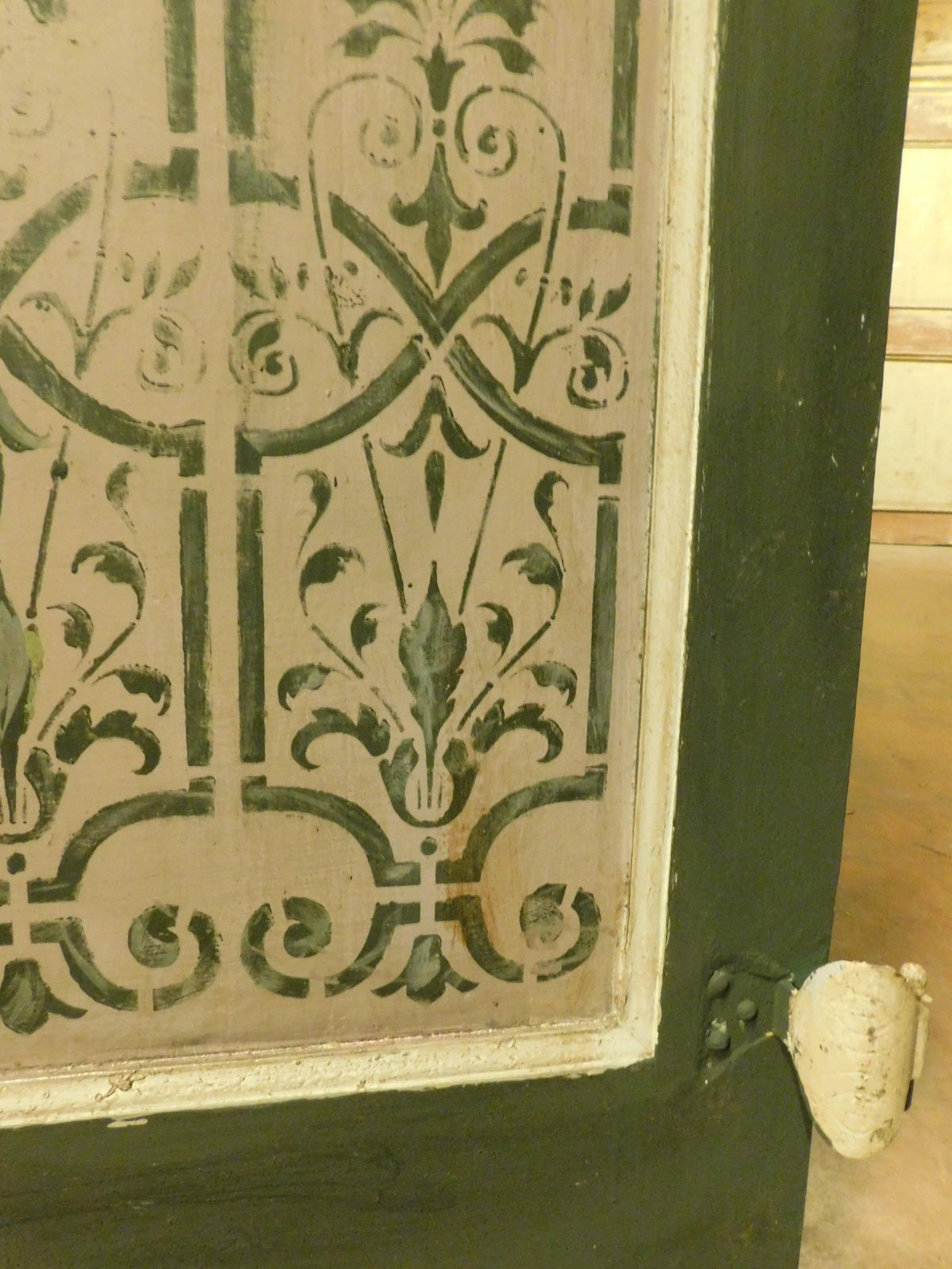 Lacquered And Painted Green Wooden Door With Texture, Italy photo 2233.0