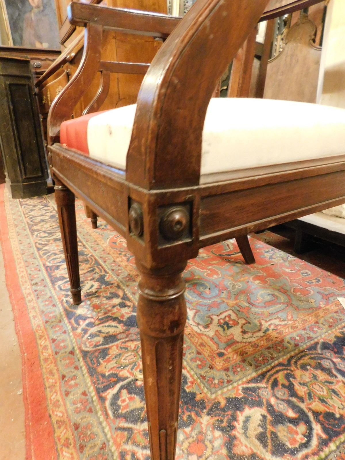 photo for sale Set Of 2 Walnut Wood Armchairs, Italy