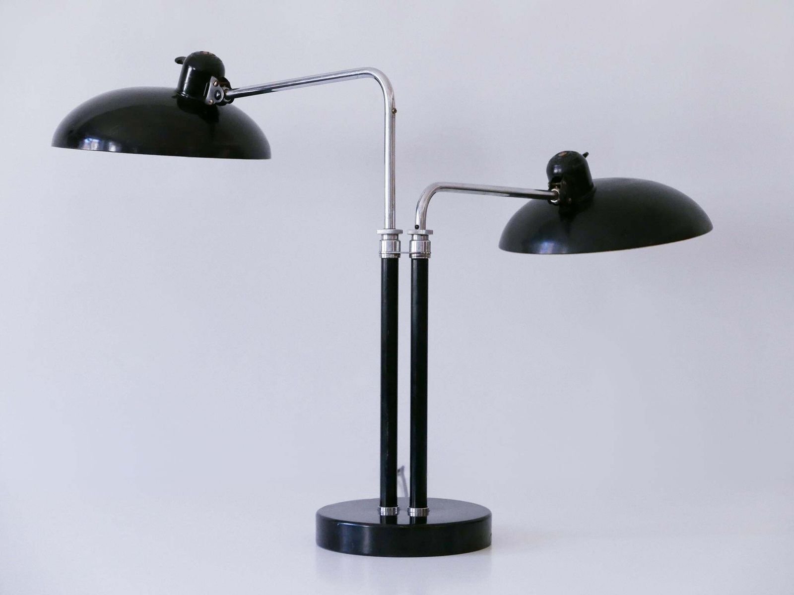 photo vinterior Rare Christian Dell Two Armed Bauhaus Desk Light 6660 For Kaiser Idell 1930s