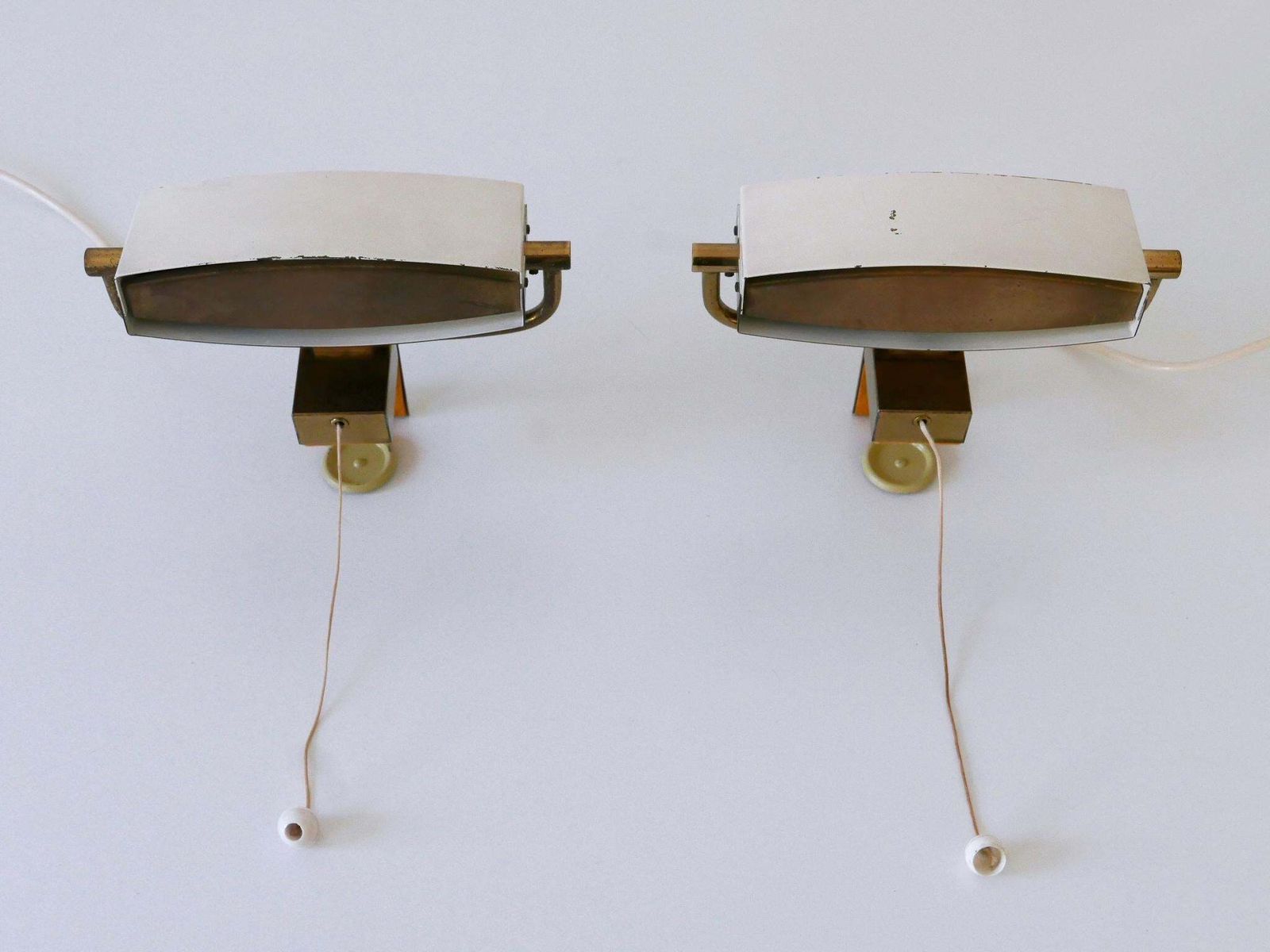 Set Of Two Elegant Mid Century Bed Clamp Sconces By Paul Neuhaus Germany 1950s photo vinterior