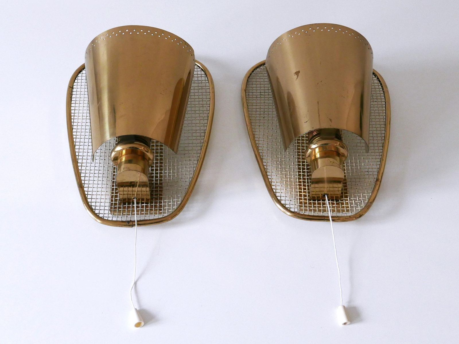 Set Of Two Rare & Highly Decorative Mid Century Modern Sconces Germany 1950s photo for sale