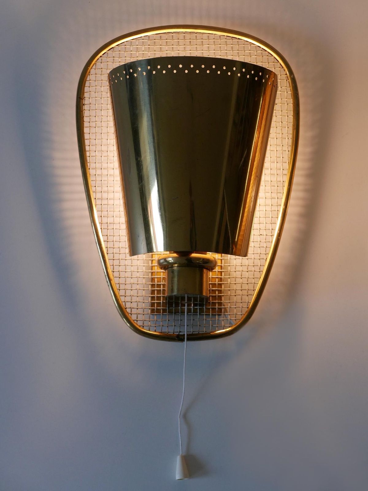 Set Of Two Rare & Highly Decorative Mid Century Modern Sconces Germany 1950s photo vinterior