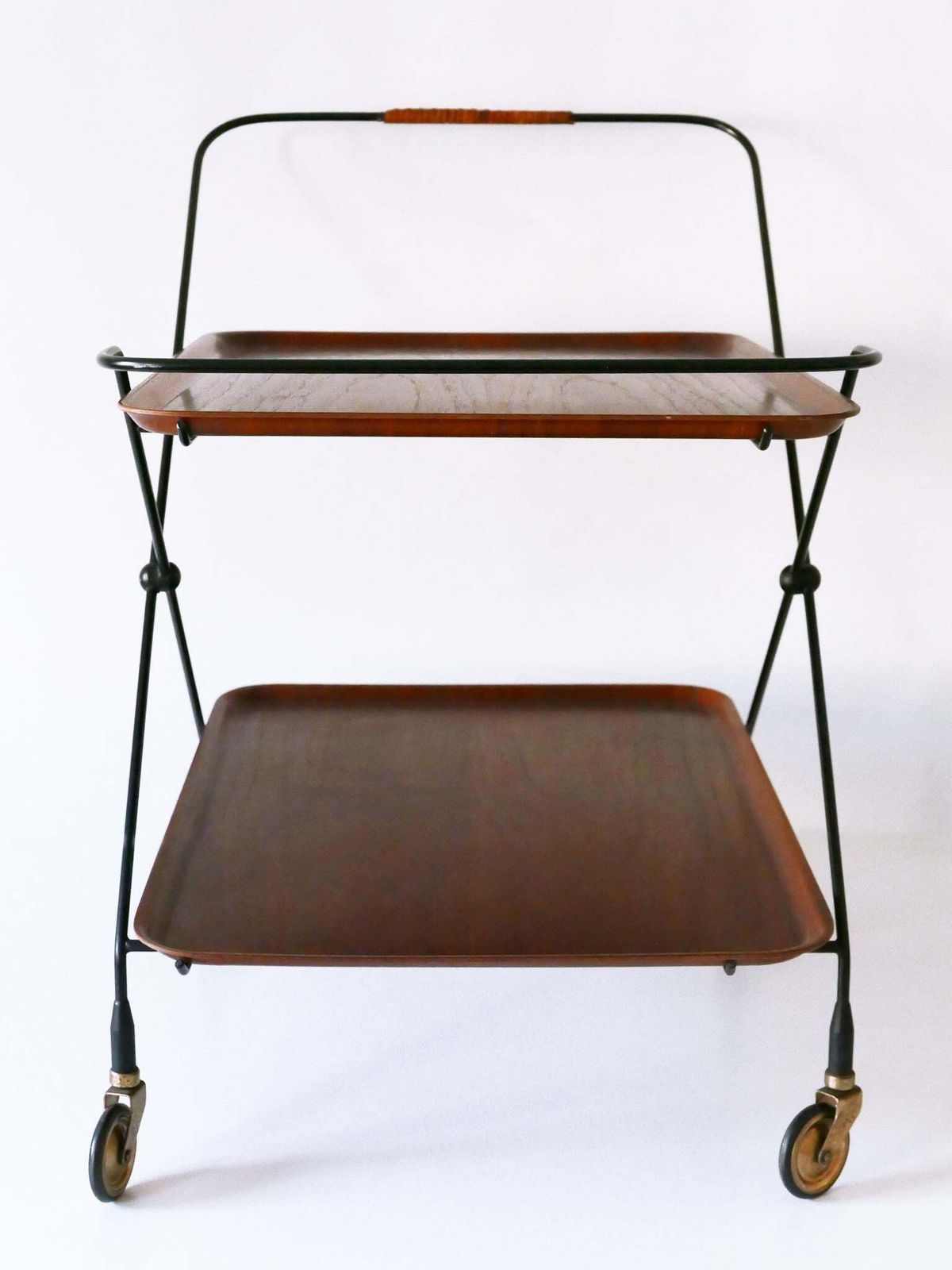 photo buy Mid Century Folding Bar Cart Or Trolly By Paul Nagel For Jie Gantofta Sweden
