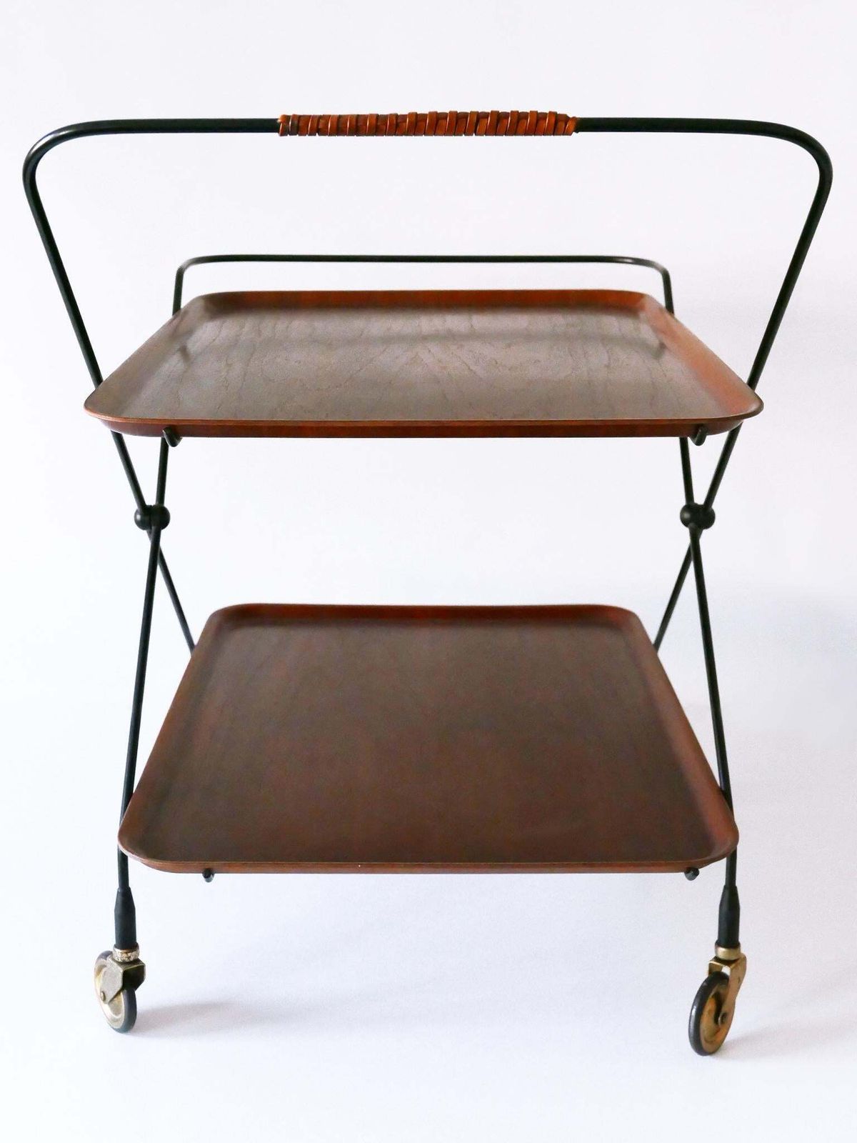 photo vintage Mid Century Folding Bar Cart Or Trolly By Paul Nagel For Jie Gantofta Sweden