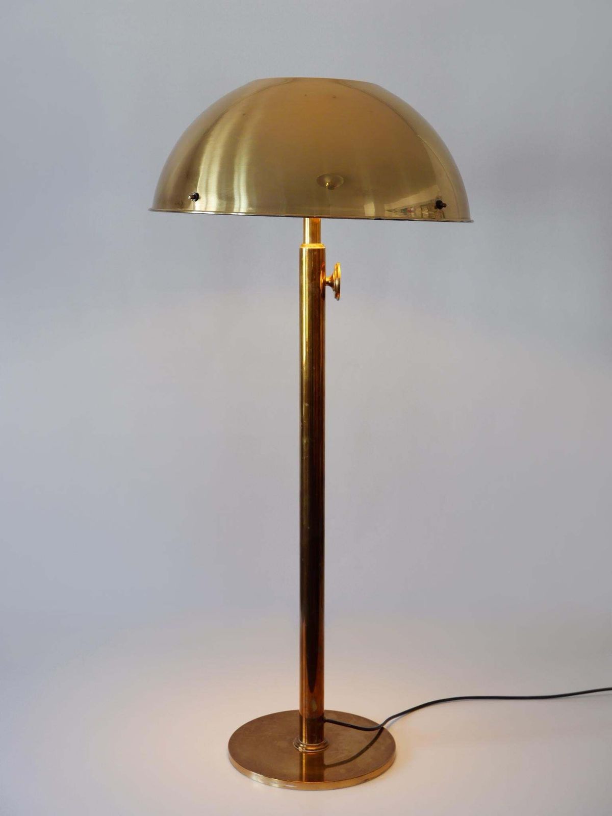 Rare Telescopic Mid Century Modern Brass Floor Lamp By Florian Schulz 1970s photo furniture