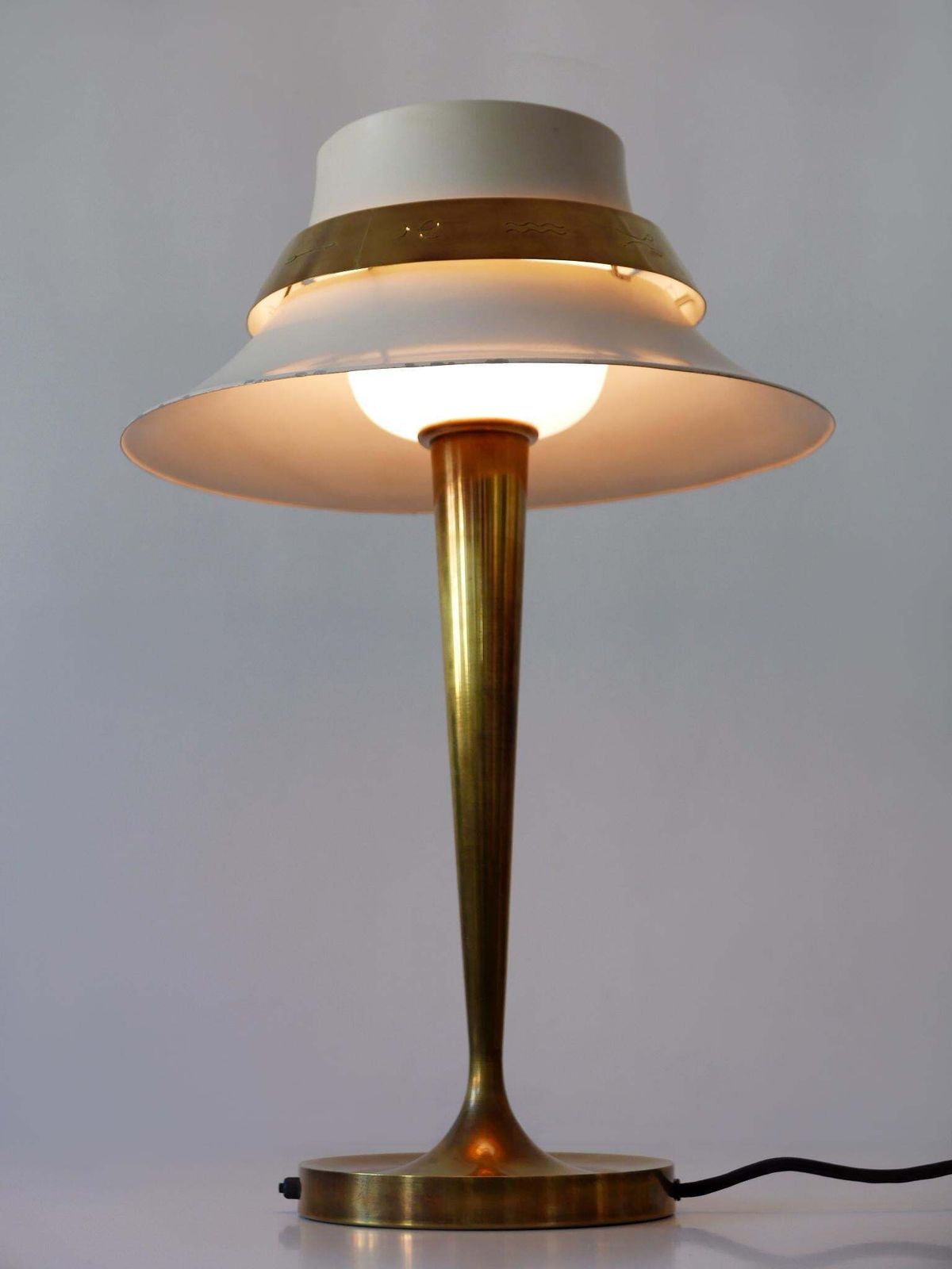 Exceptional Art Deco Zodiac Desk Light Or Table Lamp By Jean Perzel France 1940s photo vintage