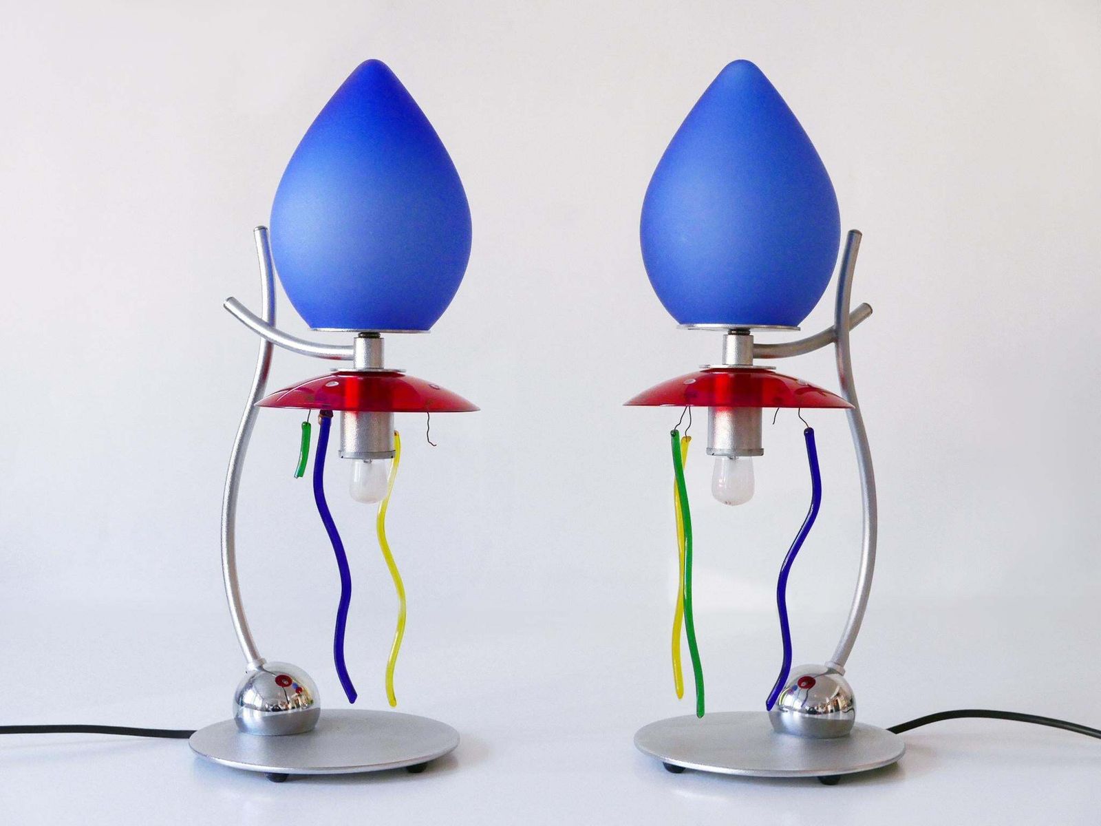 Set Of Two Table Lamps Giocasta Notte By Andrea Anastasio For Artemide 1990s photo for sale