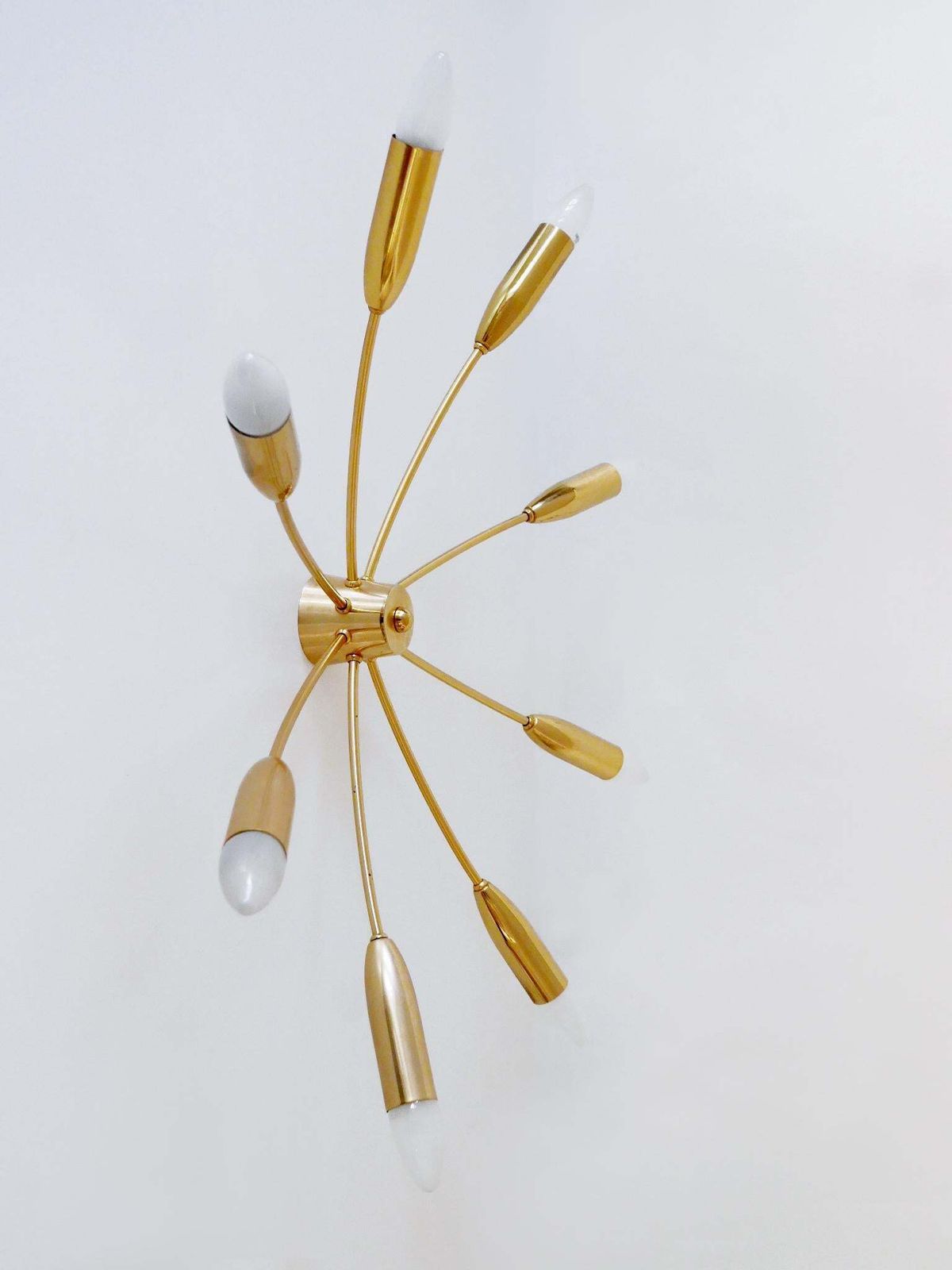 Lighting Large Eight Armed Mid Century Sputnik Chandelier Or Ceiling Light Germany 1970s photo