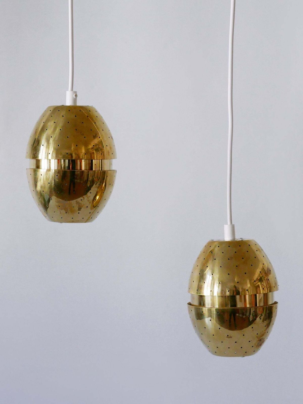 Set Of Two 'Egg' Pendant Lamps By Hans Agne Jakobsson For Ab Markaryd, Sweden photo for sale