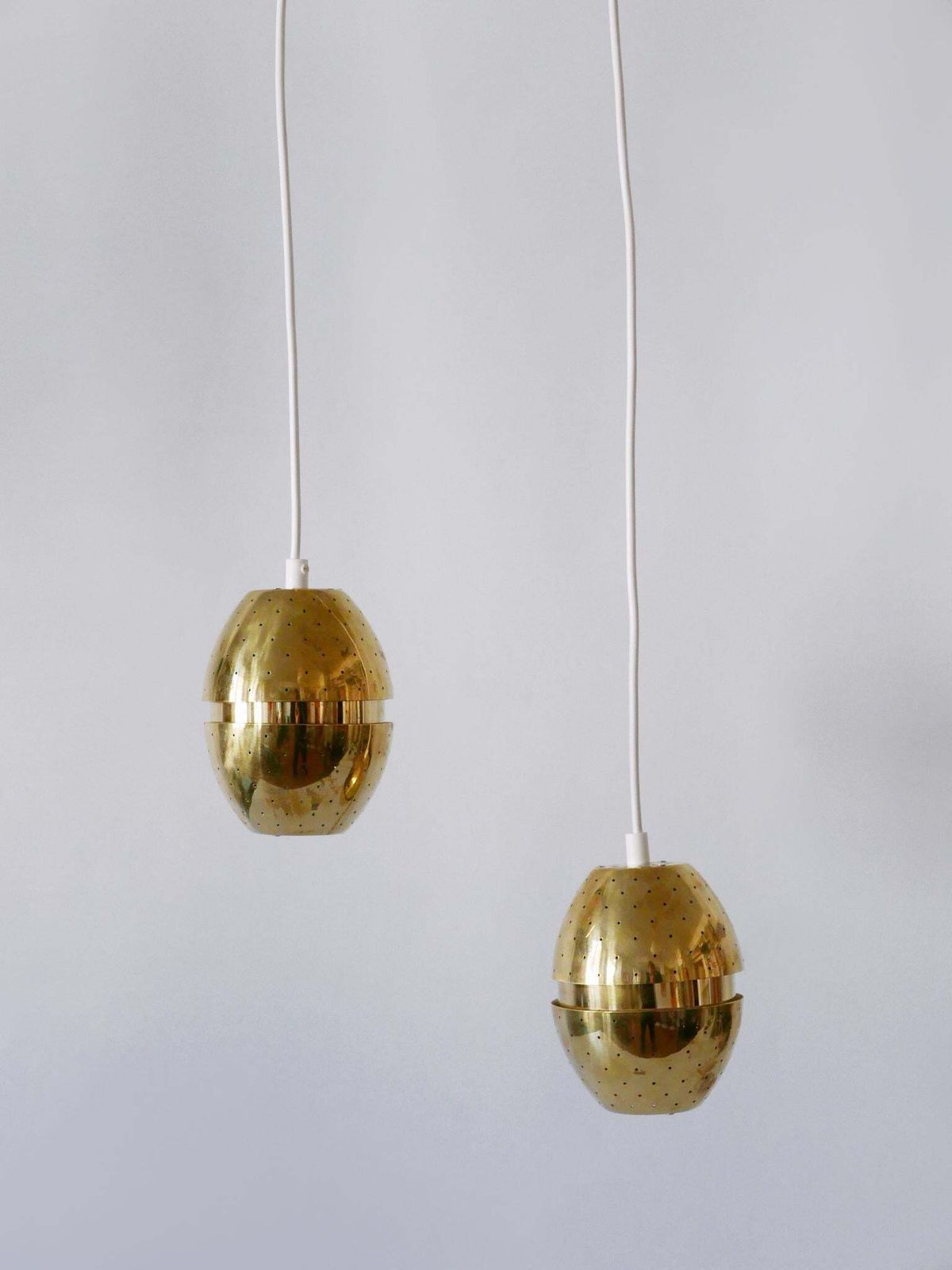 Set Of Two 'Egg' Pendant Lamps By Hans Agne Jakobsson For Ab Markaryd, Sweden photo vintage