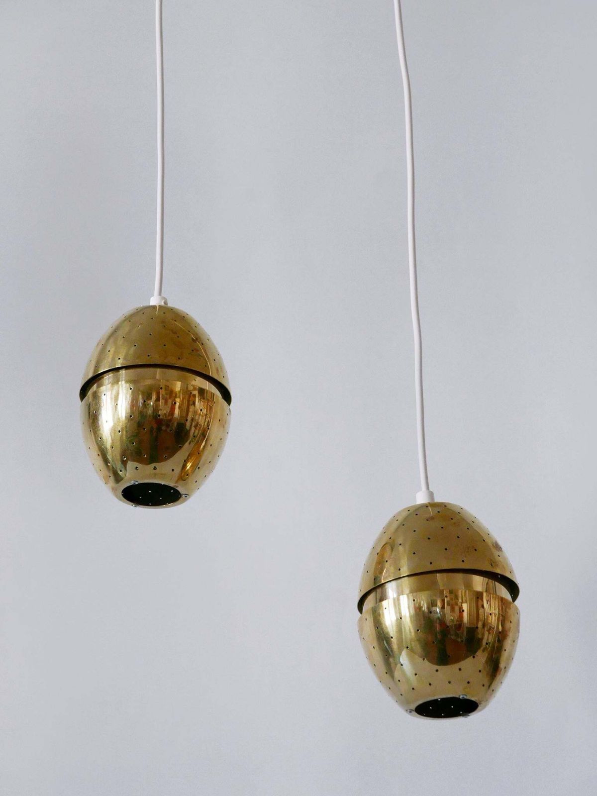 photo for sale Set Of Two 'Egg' Pendant Lamps By Hans Agne Jakobsson For Ab Markaryd, Sweden
