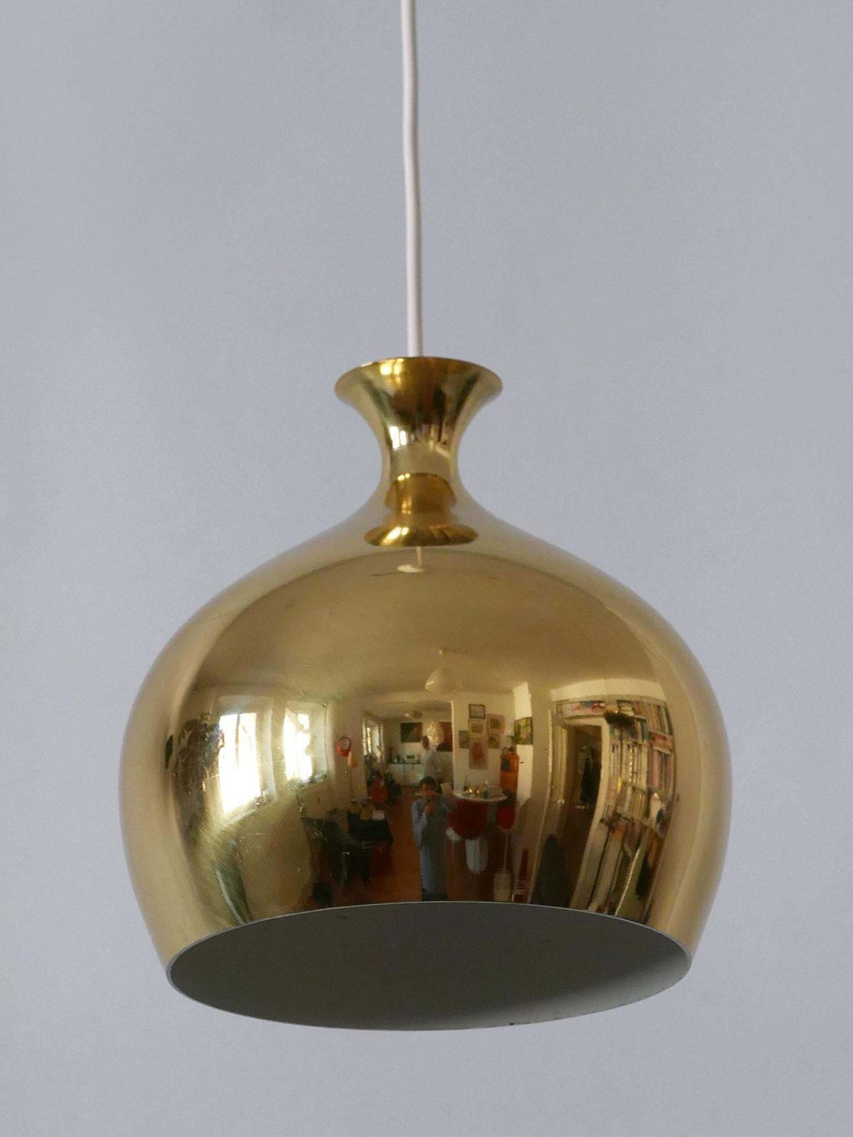 photo vinterior Elegant Brass Pendant Lamp Löken By Helge Zimdal For Falkenbergs Sweden 1960s