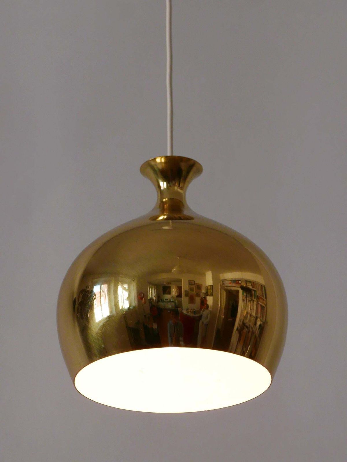 photo buy Elegant Brass Pendant Lamp Löken By Helge Zimdal For Falkenbergs Sweden 1960s