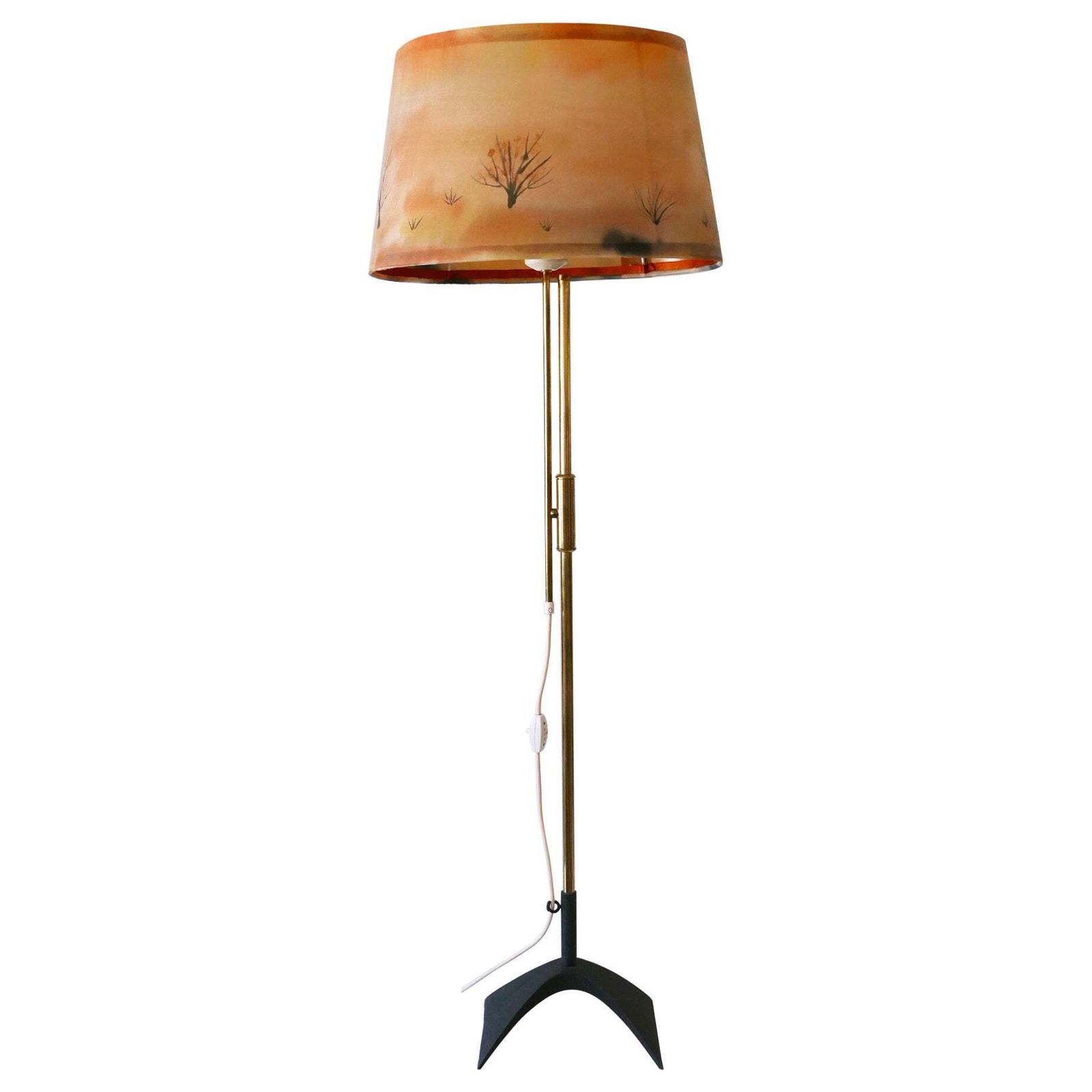 Mid Century Modern Telescopic Floor Lamp By Gebrüder Cosack Germany 1950s