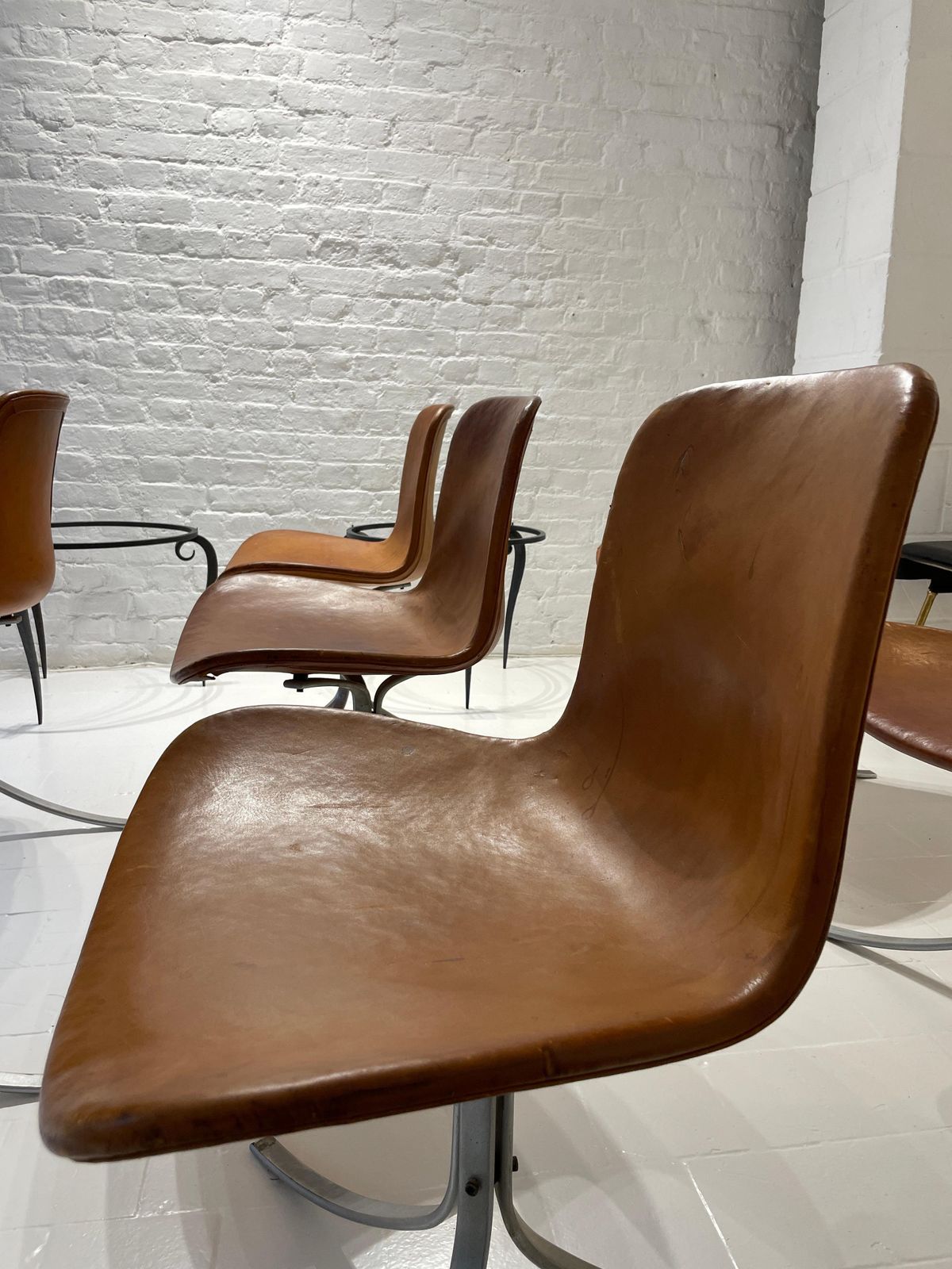 29651.0 Set Of 7 Poul Kjaerholm Model Pk9 Dining Chairs  First Edition  E. Kold  1961 photo
