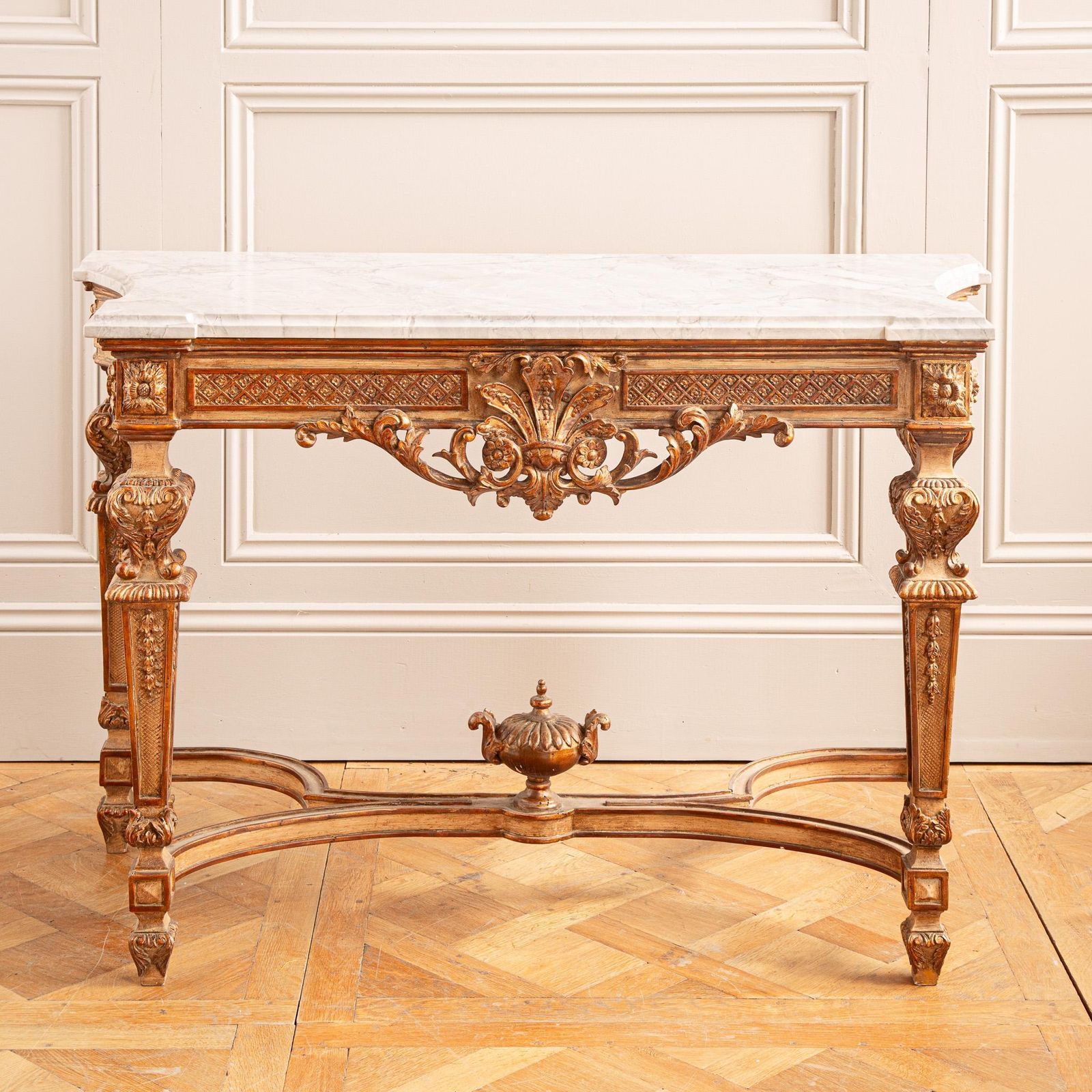 Giltwood French Louis XIV Style Console Made By La Maison London photo furniture