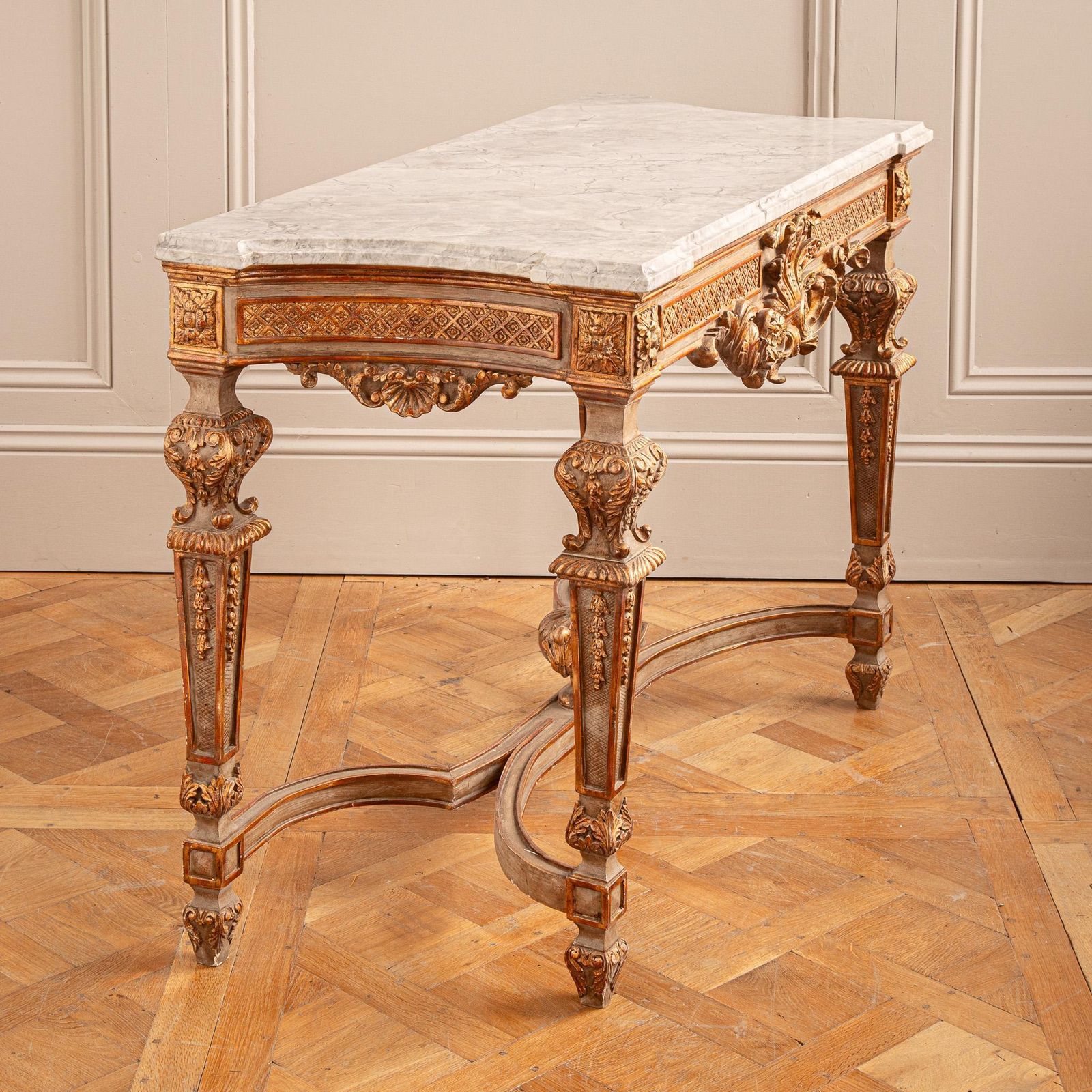 Giltwood French Louis XIV Style Console Made By La Maison London photo vinterior