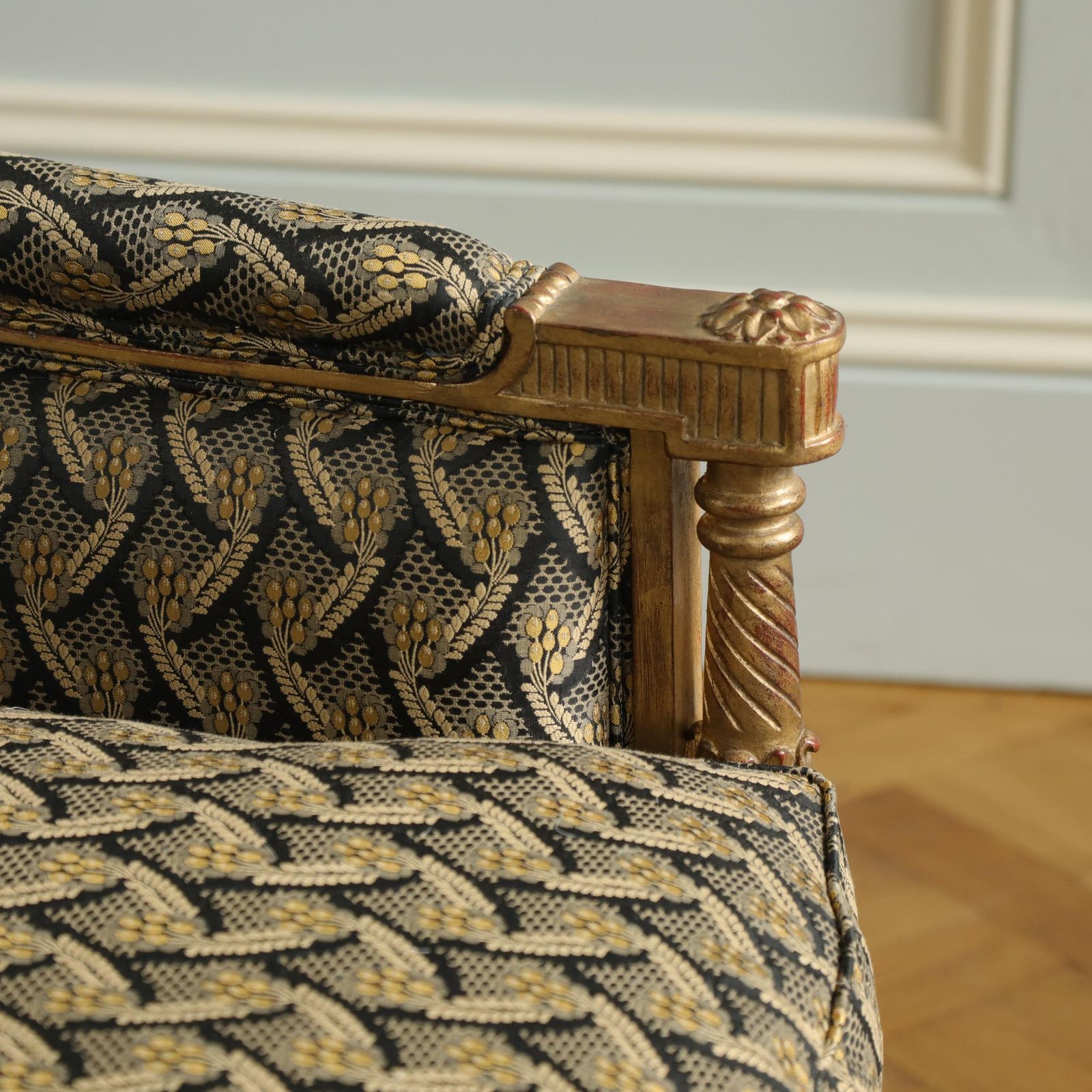 Furniture Louis XVI Jacob Style Giltwood Bergere Made By La Maison London photo