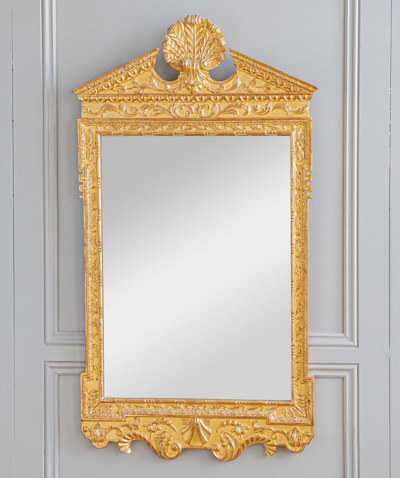 Georgian Style Giltwood Mirror Hand Carved In Solid Wood photo vinterior