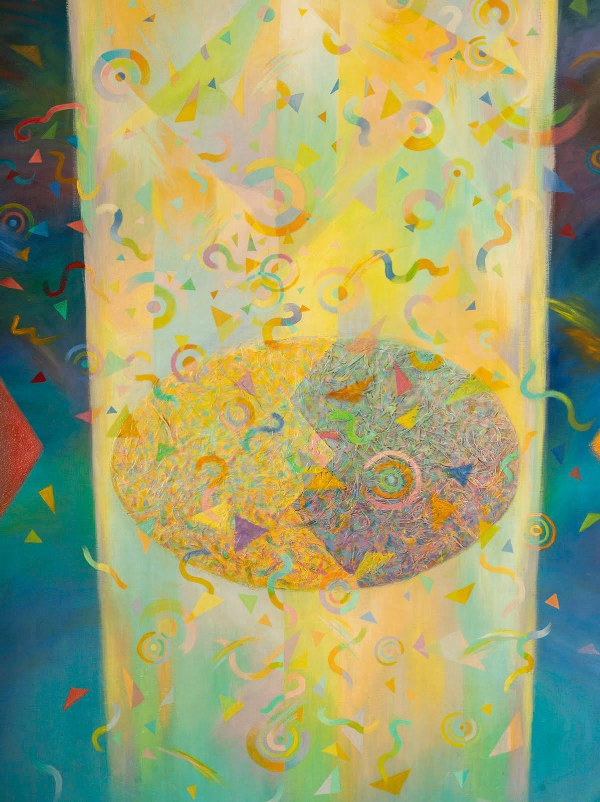 Painting, Oil On Canvas, By Santos Jocelyne, 1990. photo furniture