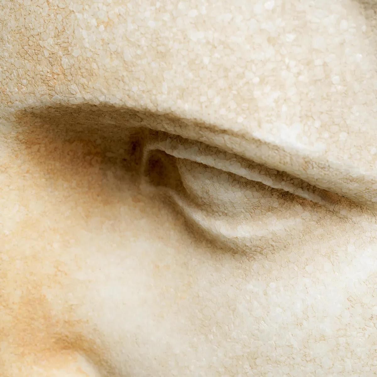 Marble Bust Of A Young Roman Man, Patinated Marble, Contemporary Work. photo buy