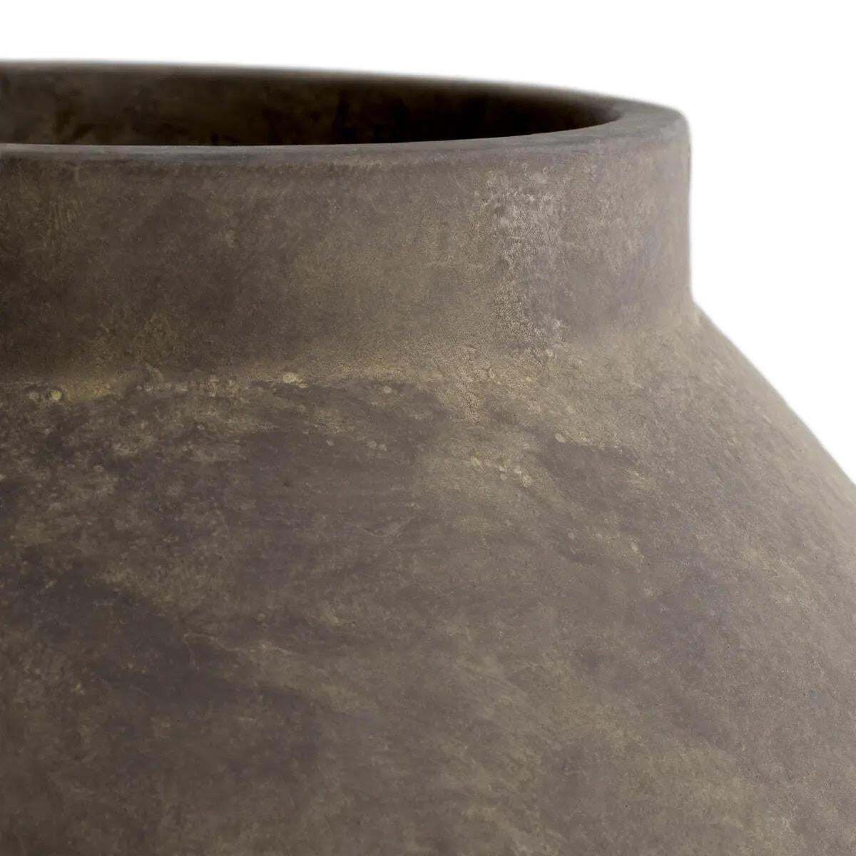 Pair Of Taupe Coloured Terracotta Vases, Jars. photo furniture