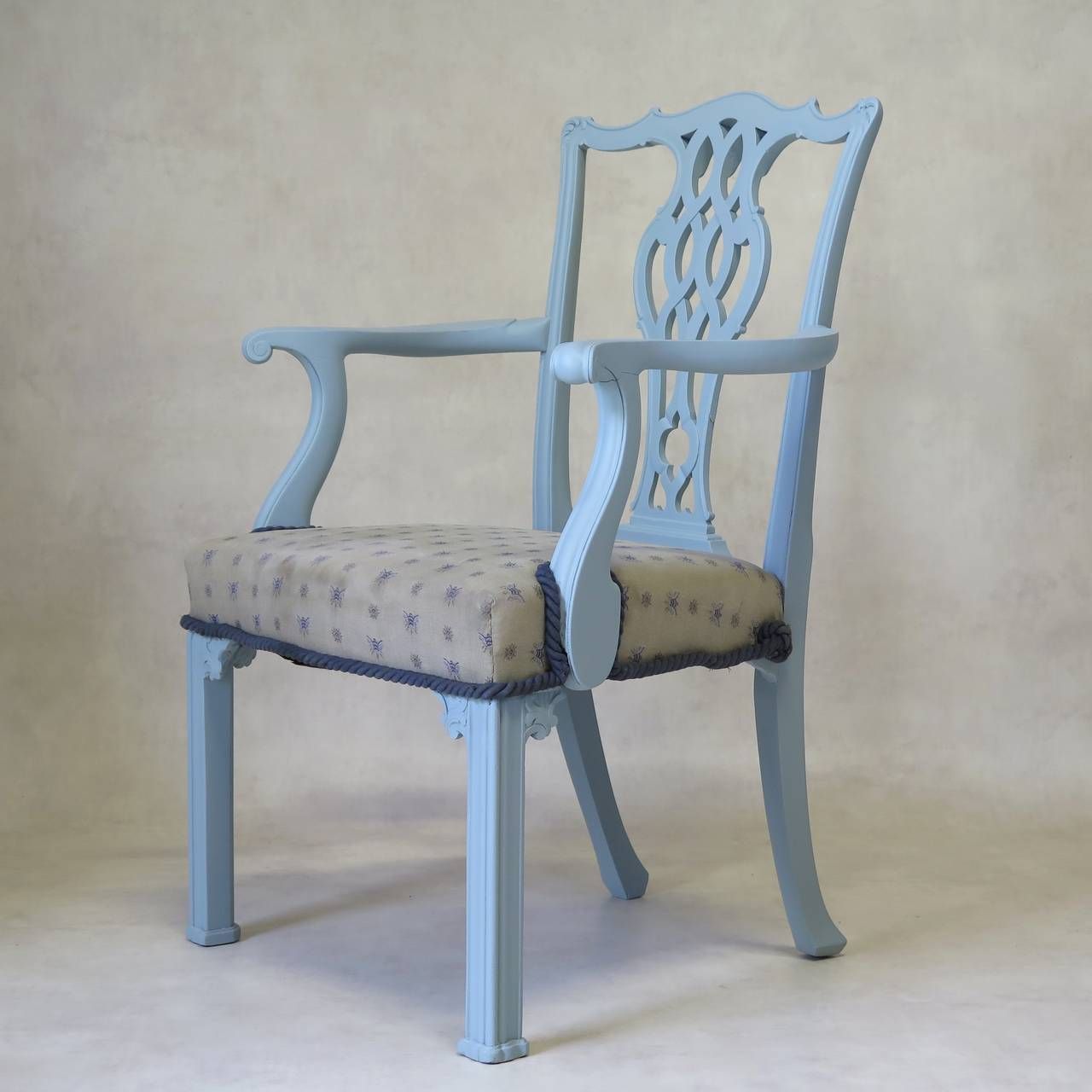 Set Of Six Chippendale Style Chairs And Two Carvers, France, Circa 1940s photo for sale