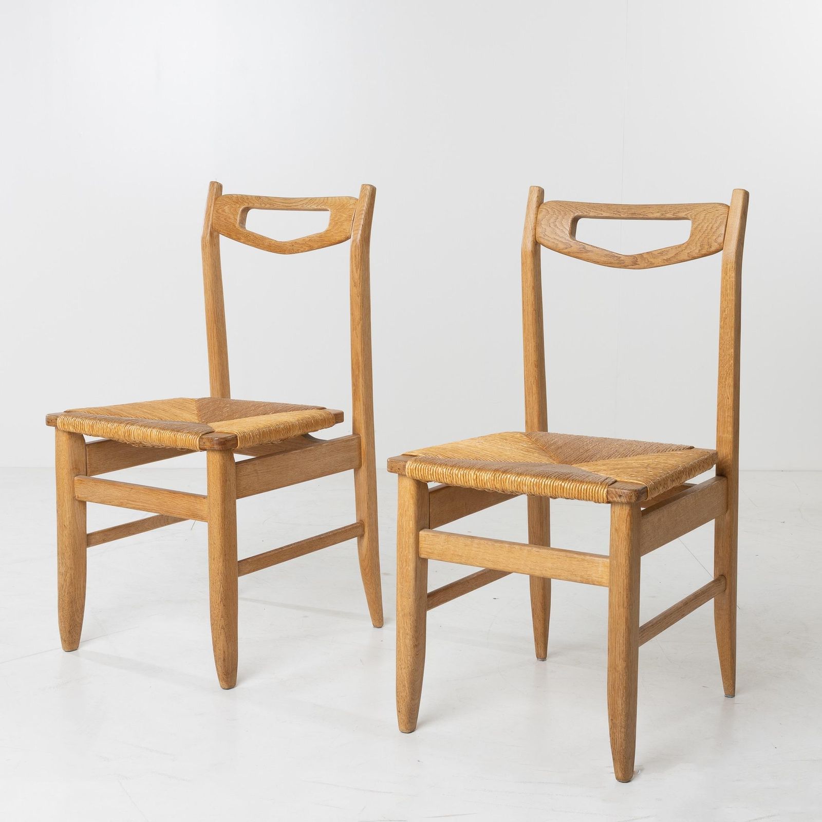 Benoît, Set Of 8 Dining Chairs By Robert Guillerme & Jacques Chambron, France photo vinterior