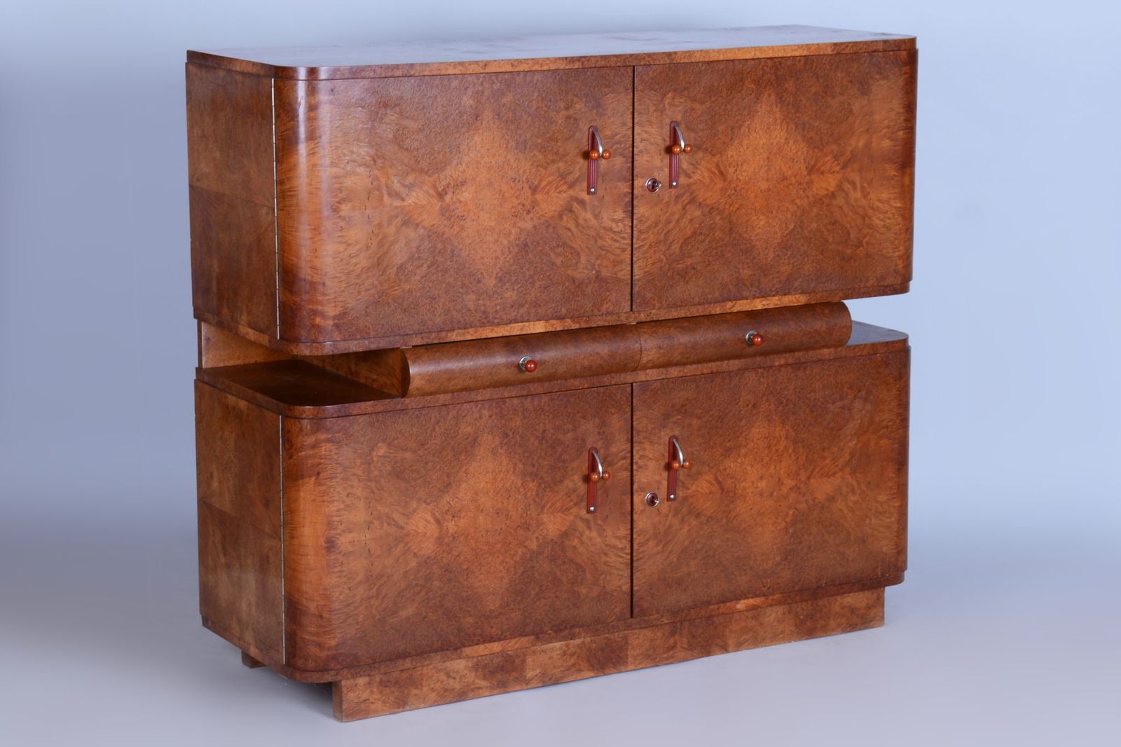 Restored Art Deco Sideboard, By J. Halabala, Up Zavody, Mahogany, Czech, 1920s photo furniture