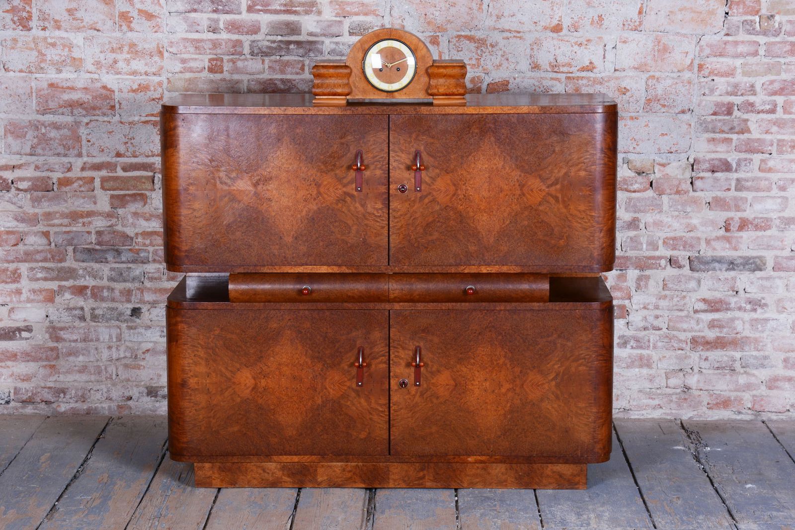 Restored Art Deco Sideboard, By J. Halabala, Up Zavody, Mahogany, Czech, 1920s photo for sale