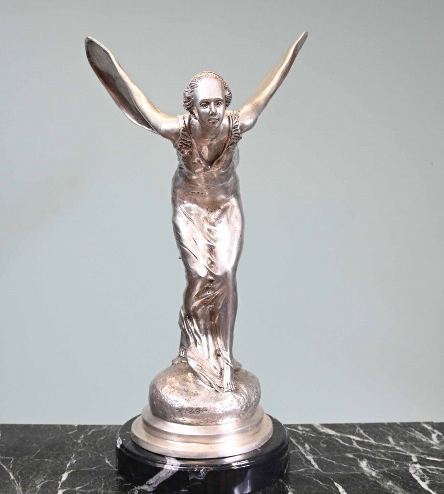 Bronze Flying Lady Statue Art Nouveau Spirit Of Ecstacy photo 1450.0
