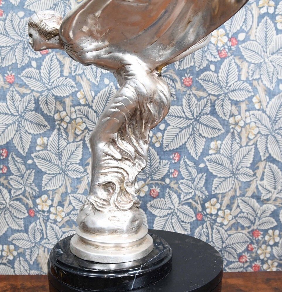 575.0 Art Nouveau Silver Spirit Bronze Statue Flying Lady photo