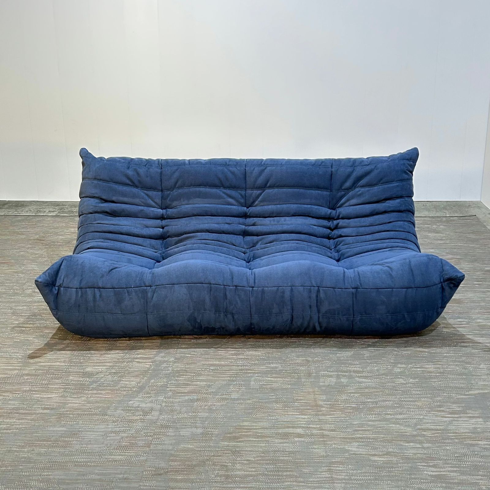 photo for sale Ligne Roset Togo Blue Modular Togo Sofa And Footstool By Michel Ducaroy, Set Of Five