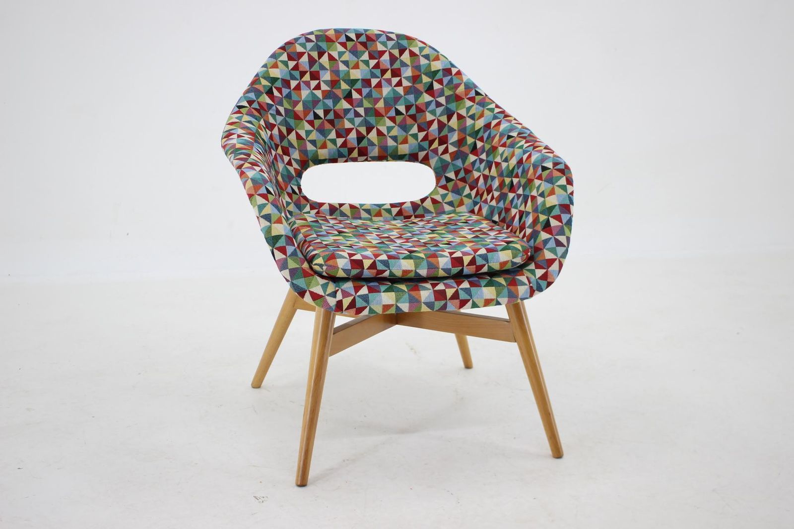 1960s Miroslav Navratil Shell Lounge Chair, Czechoslovakia photo furniture