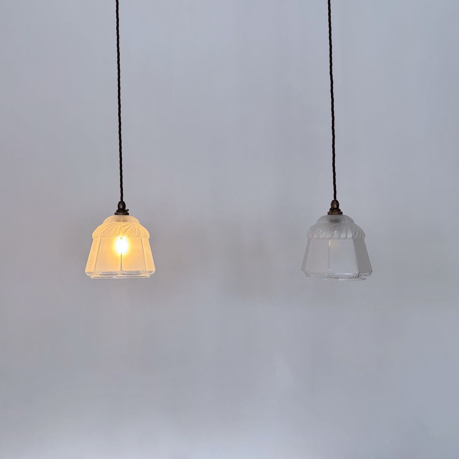 Pair Of Mid Century Frosted Shades photo 260.0