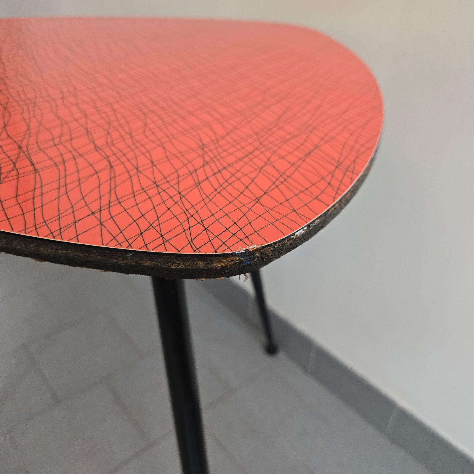 photo for sale Vintage 1950s Tripod Formica & Steel 50s Rockabilly Zazou Bar Bistro Table